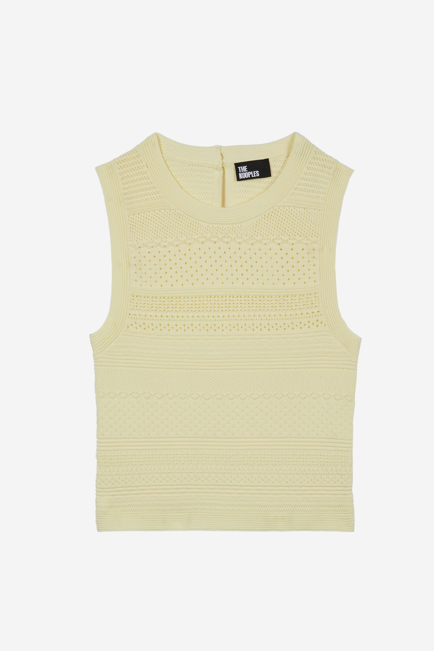 SLEEVELESS TOP WITH STITCHING DETAILS BRIGHT YELLOW 5