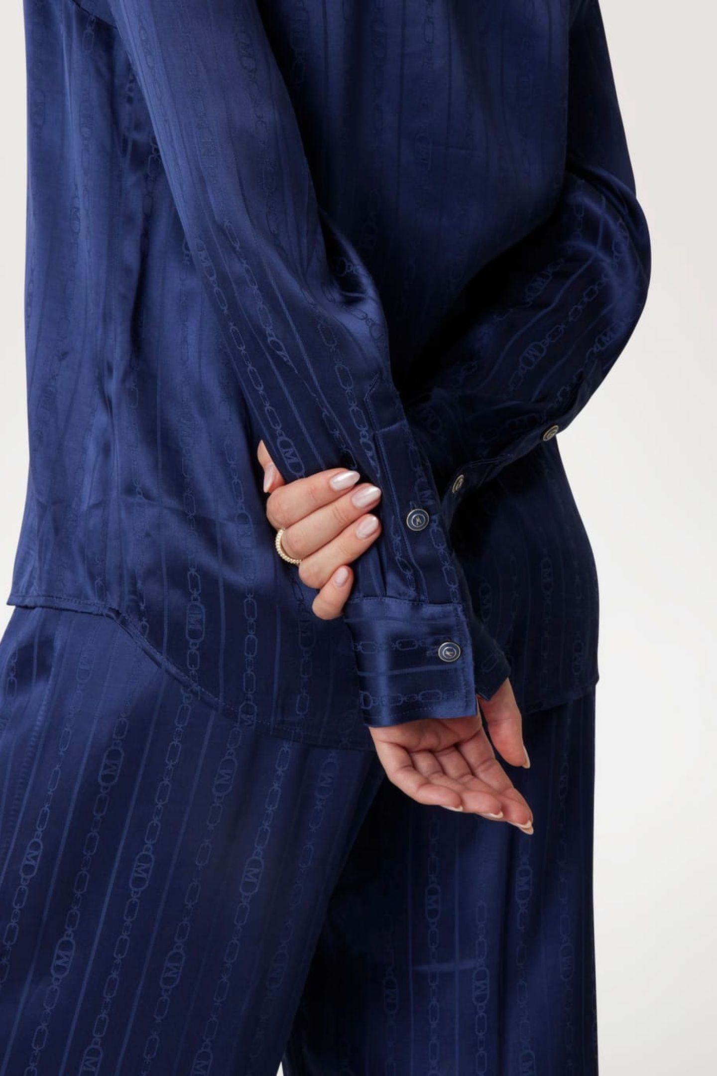 MELISSA SHIRT NAVY MONOGRAM JACQAU 9