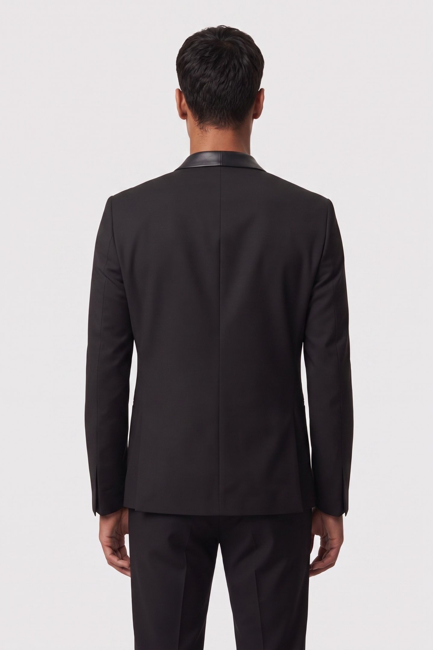 COLLARLESS SUIT JACKET BLACK 4