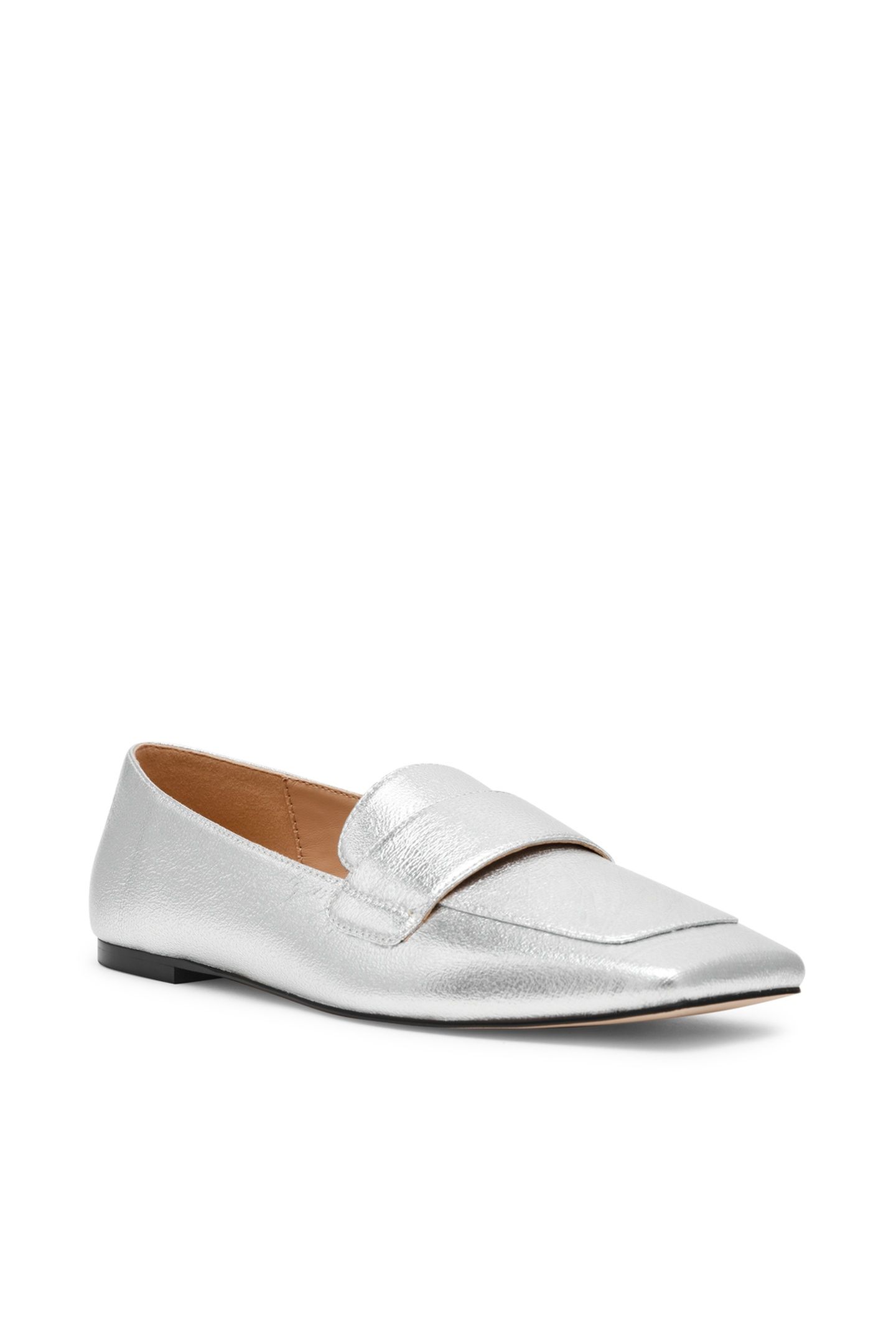 MONARC FLAT SHOES SILVER CRINKLE 2