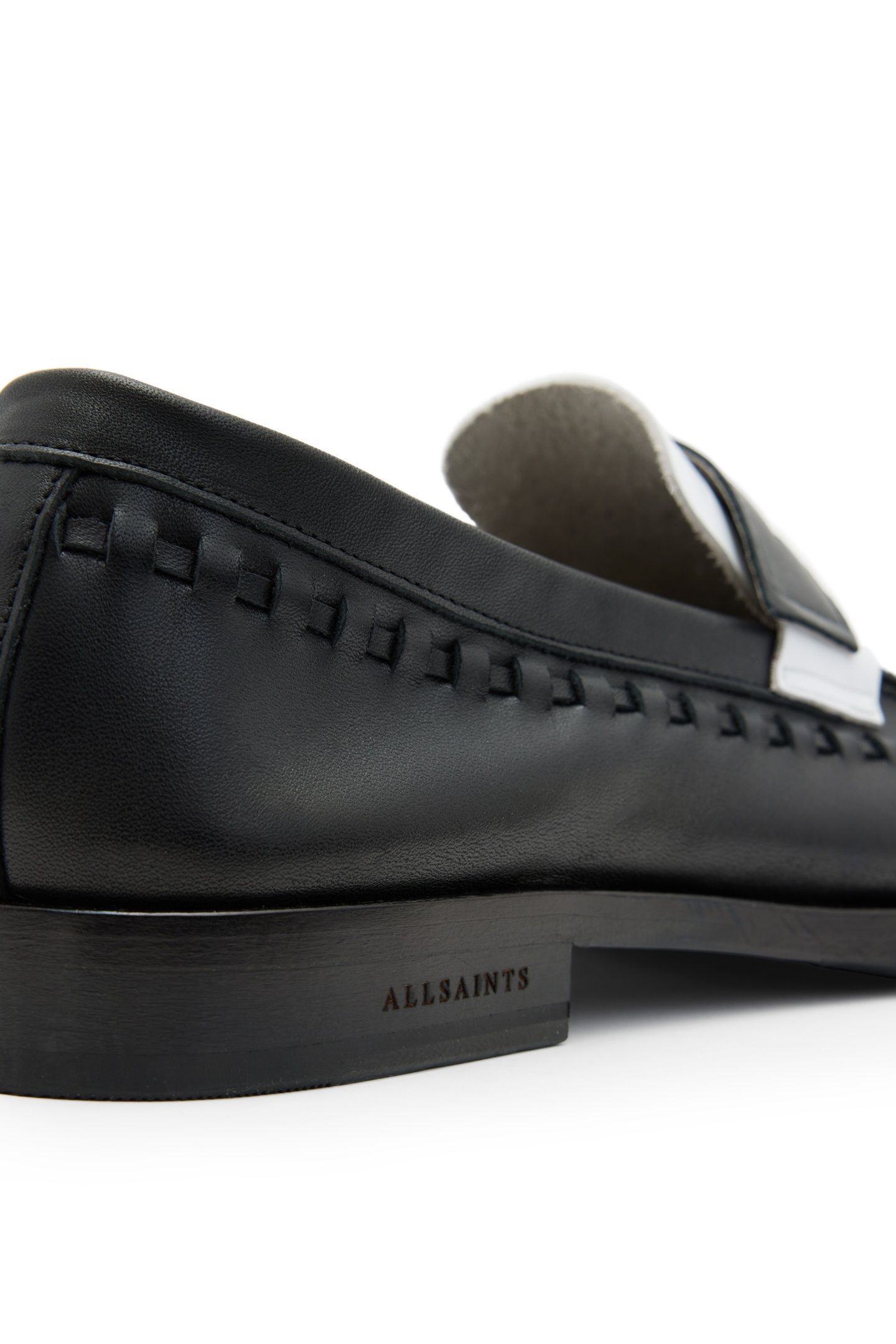 SAMMY LEATHER LOAFER BLACK/WHITE 6