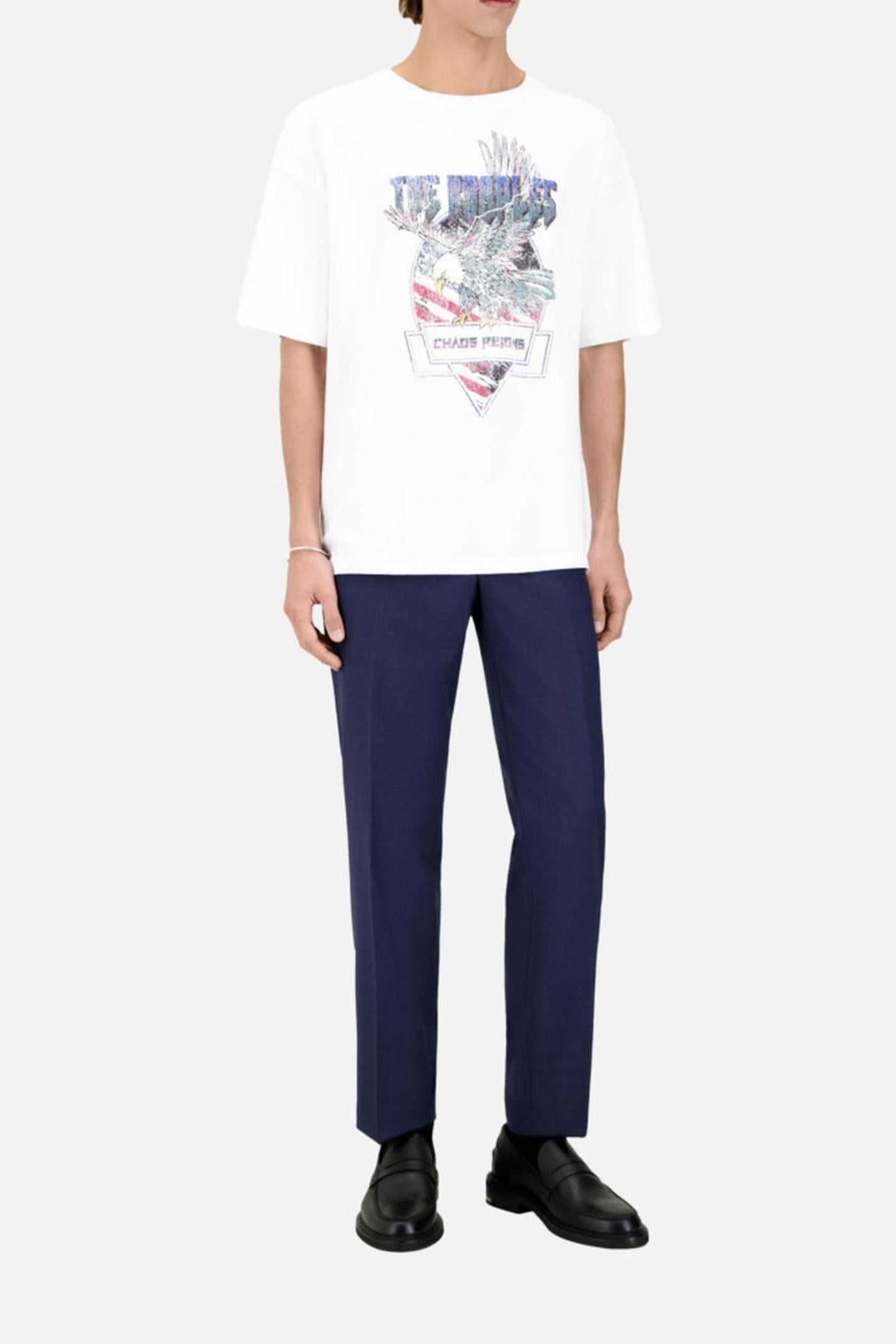 SHORT-SLEEVED T-SHIRT WITH EAGLE PRINT WHITE 1
