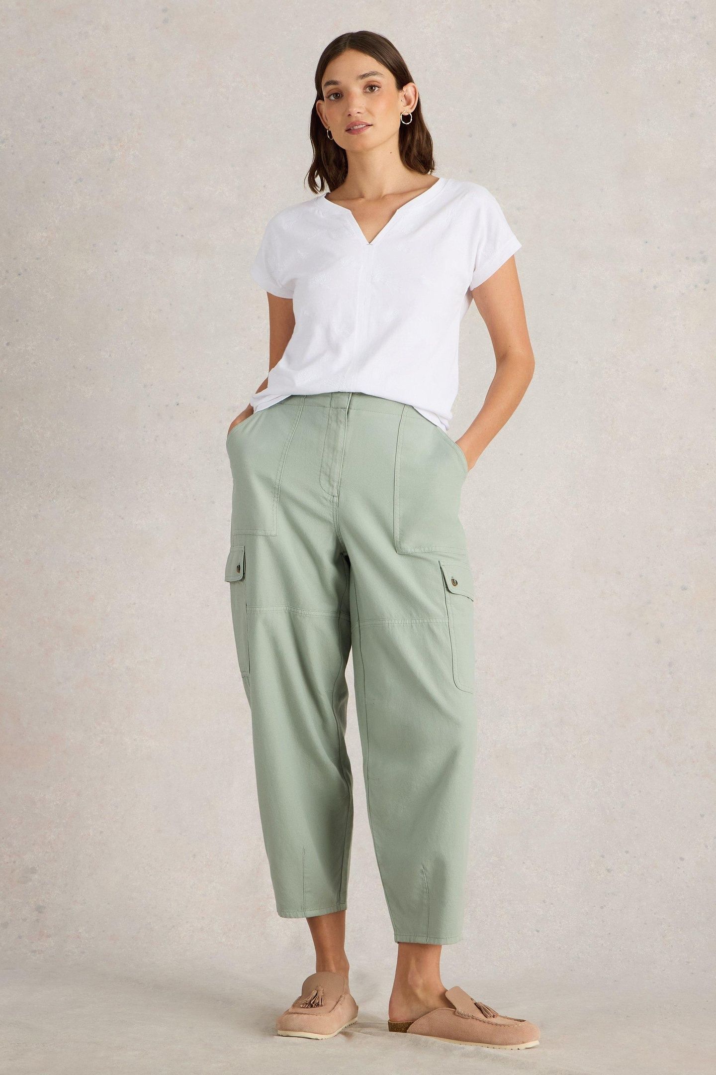 ANABEL SOFT BARREL CARGO LIGHT GREEN 1
