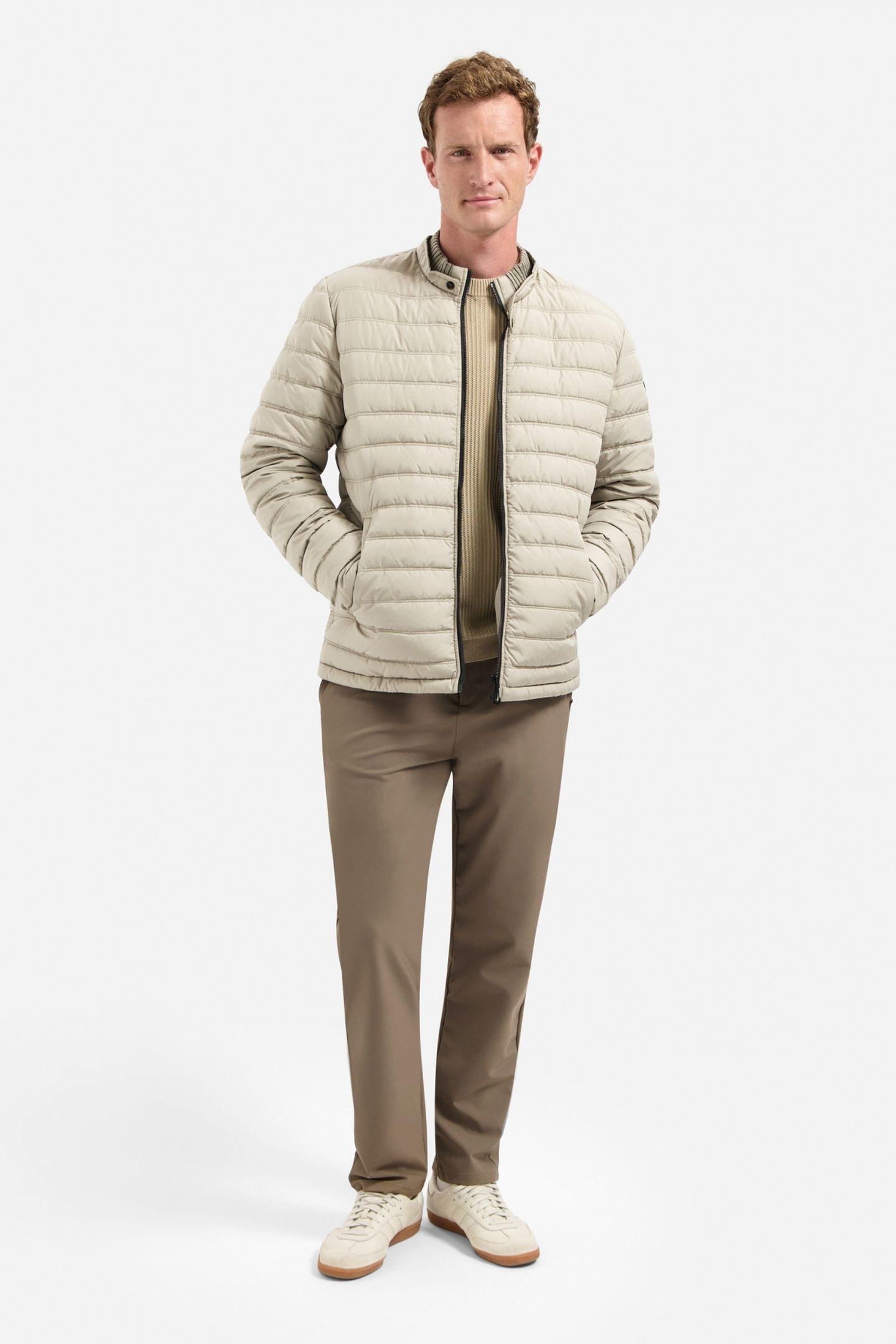 JACKET SHORT FIT PADDED STONE 1