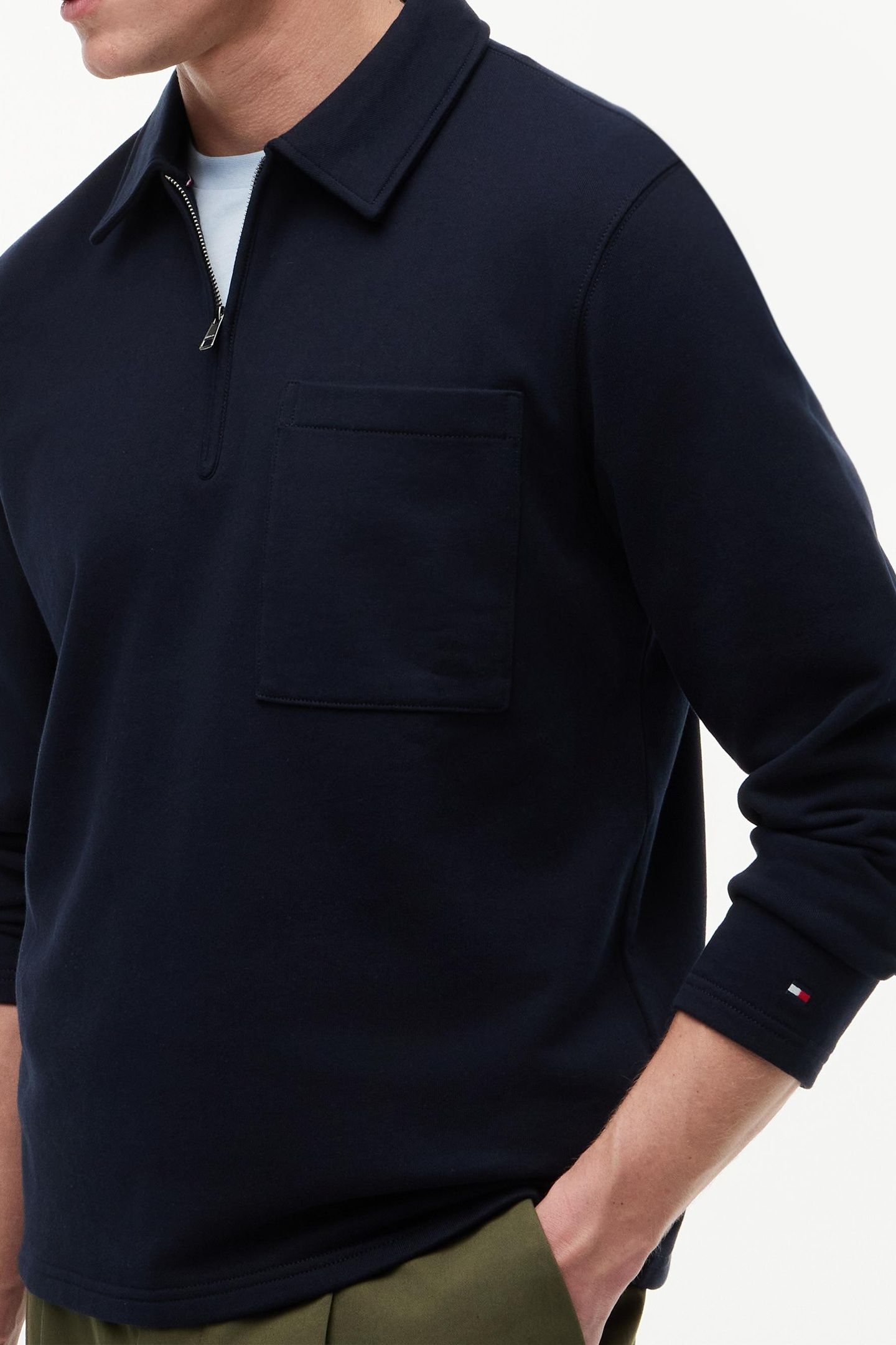 ESSENTIAL TERRY QUARTER-ZIP DESERT SKY 5