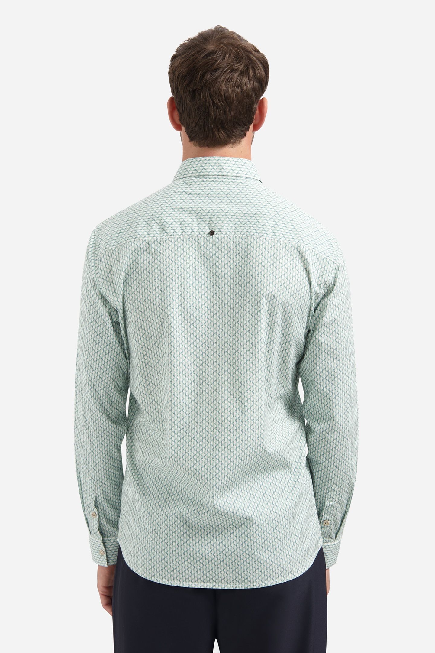 SHIRT STRETCH ALLOVER PRINTED SEABLUE 2