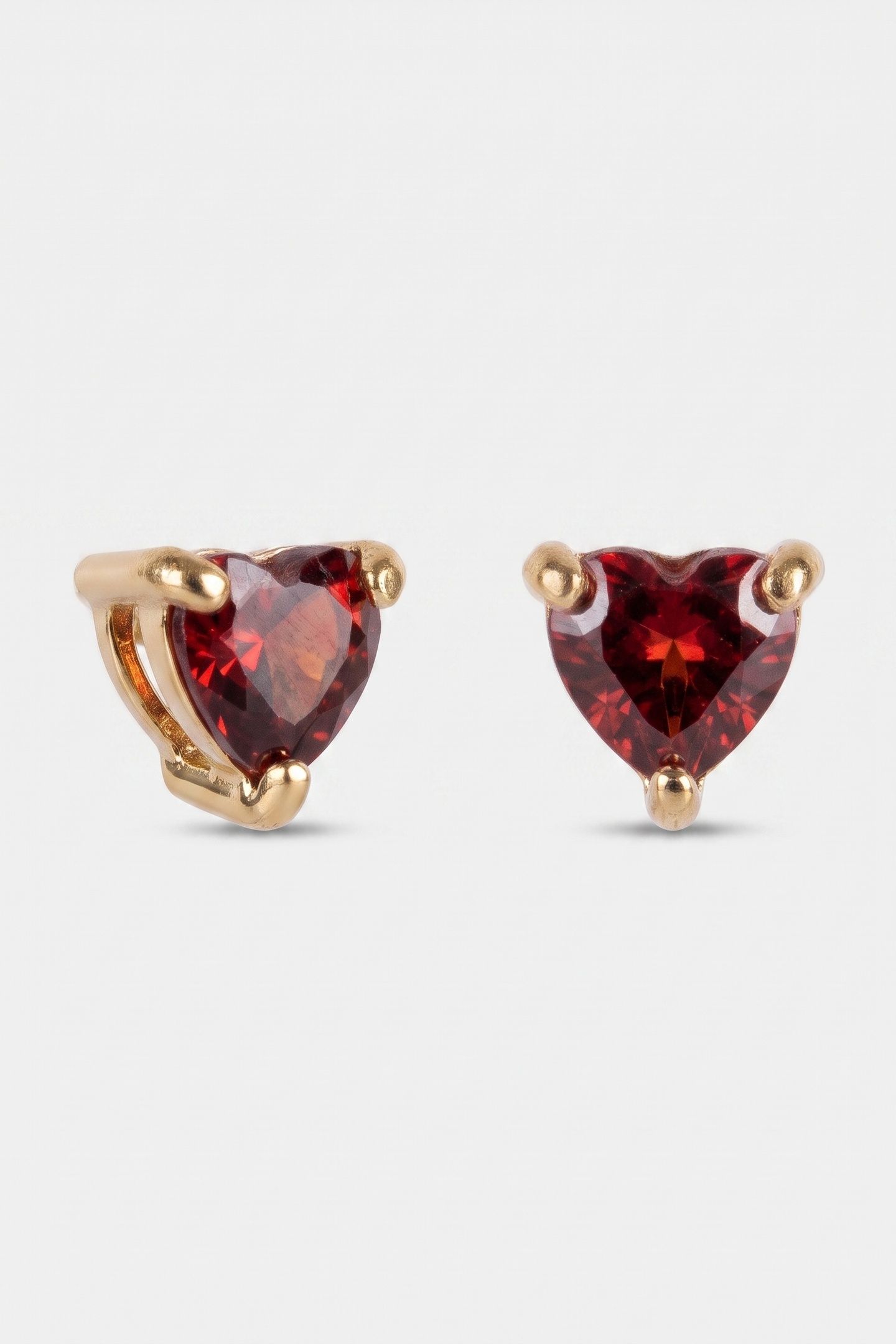 RED HEART OHRRINGE GOLD 3
