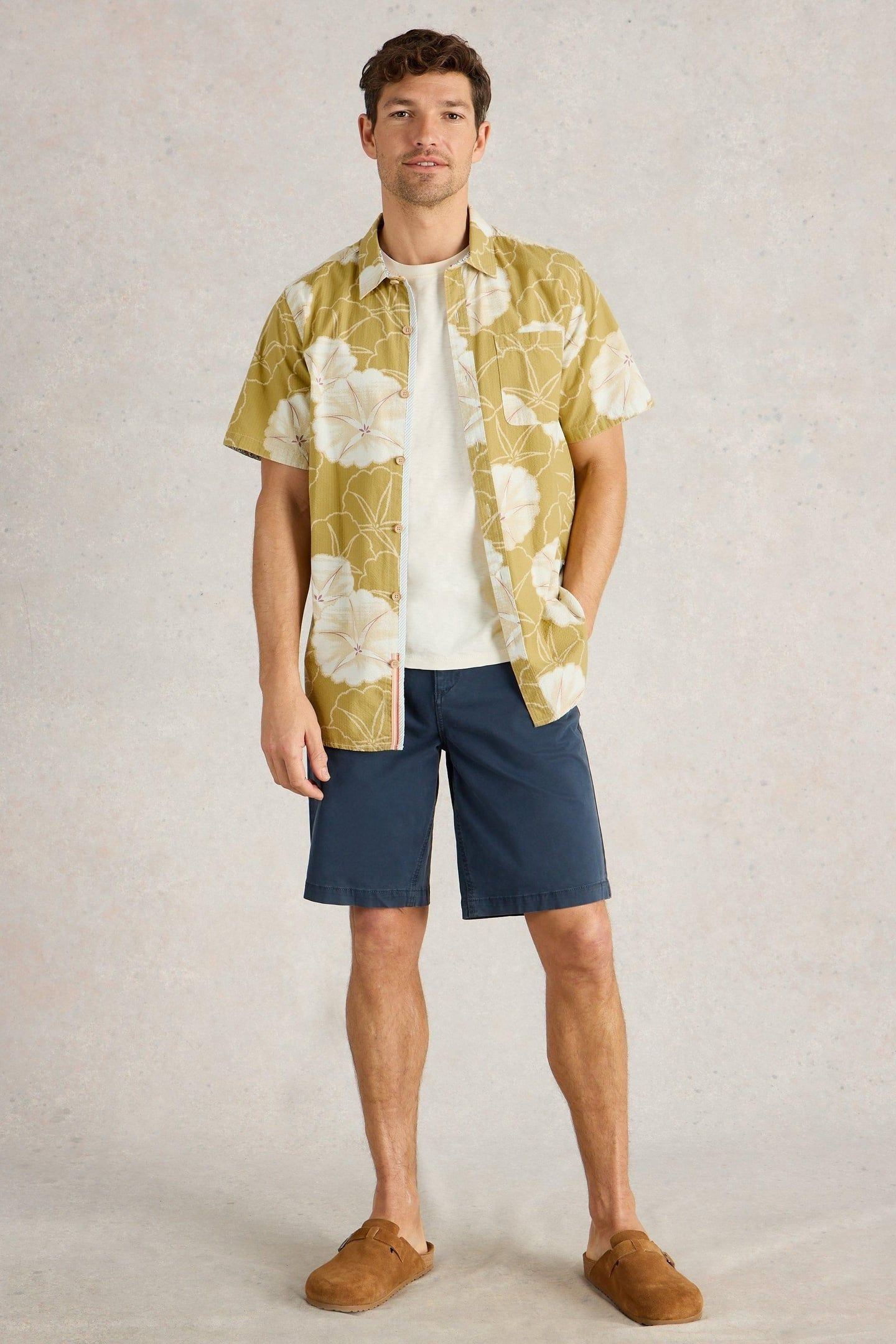 FINSBURY FLORAL PRINTED SHIRT GREEN PRINT 2