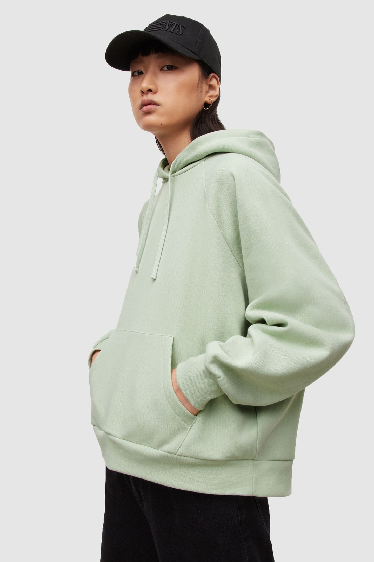 ALLSAINTS TALON HOOD SAGE GREEN 3