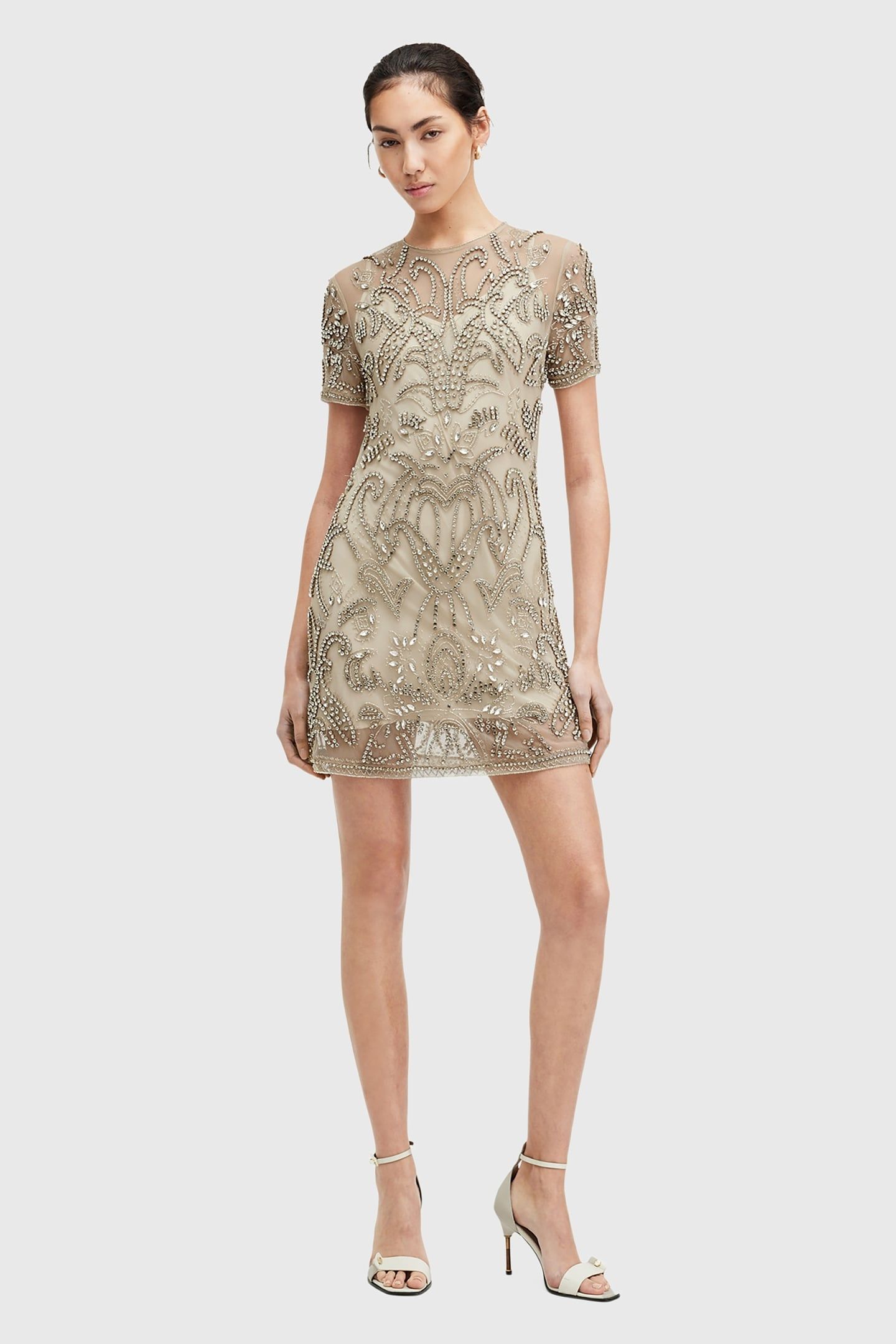 HANIA EMB DRESS ECRU WHITE 1