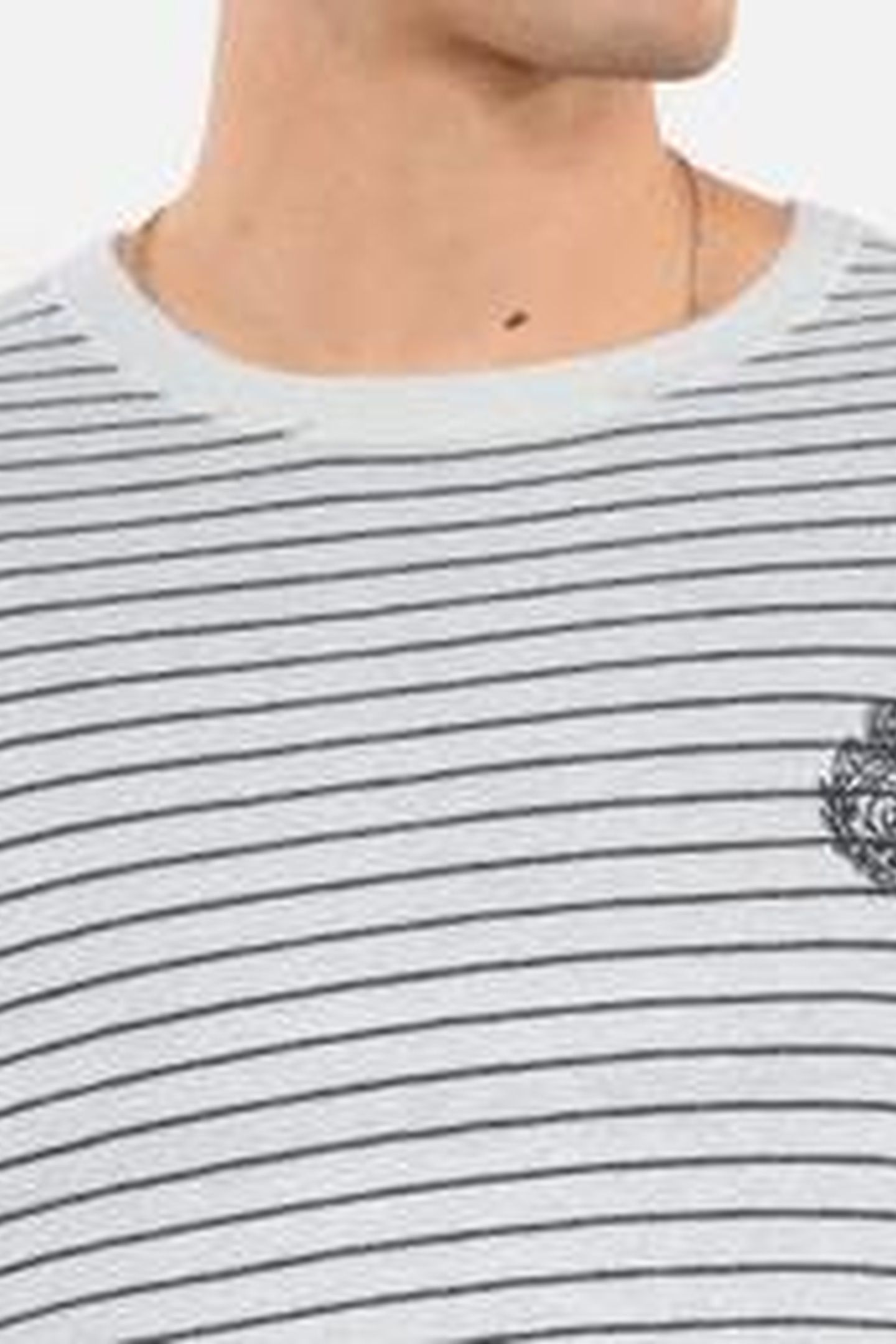 PULL COL ROND A RAYURES DETAIL BRODERIE WHITE / BLUE 10