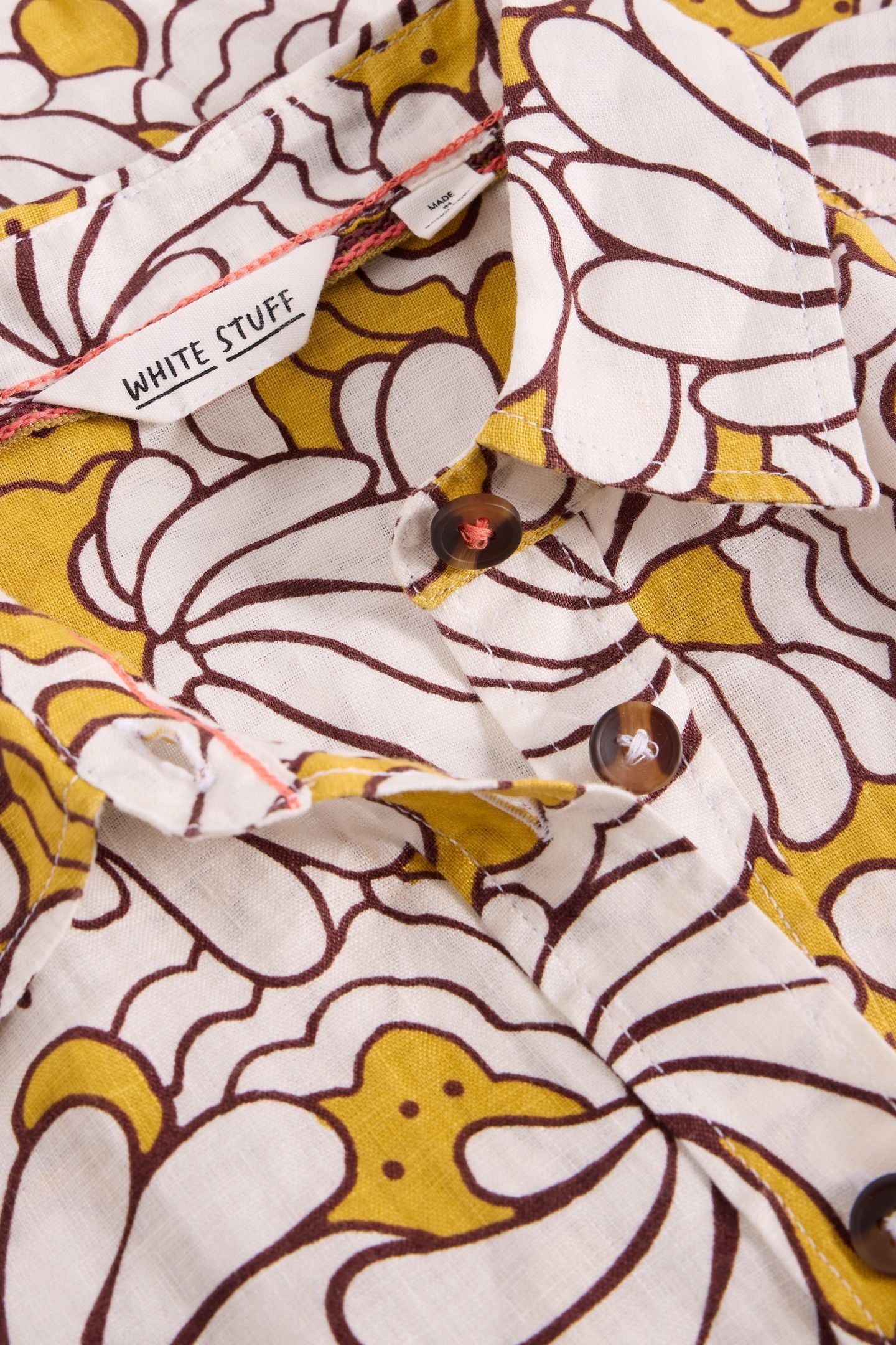 LYDIA LINEN SHIRT YELLOW PRINT 7