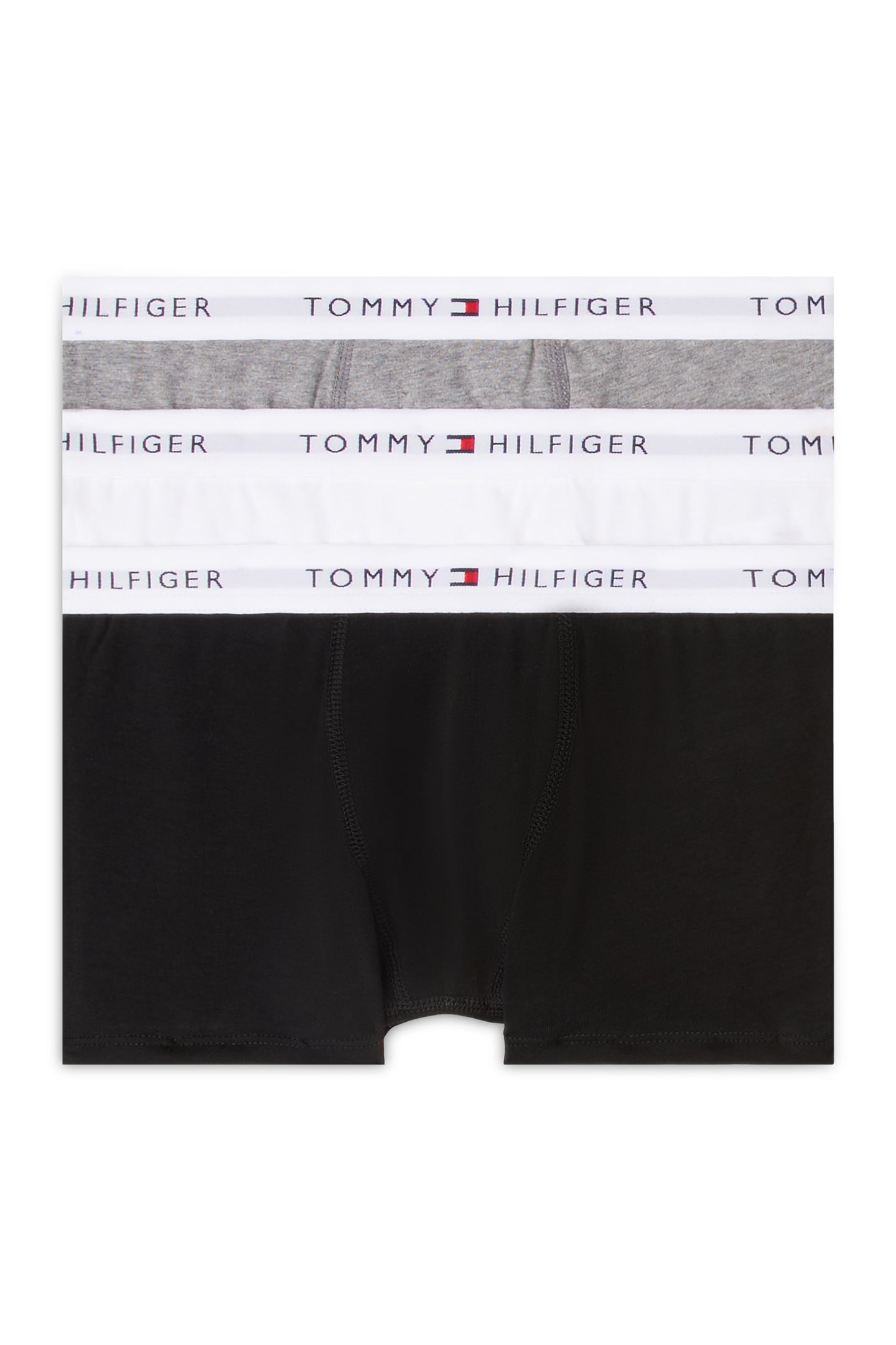 BOYS 3-PACK TRUNK WHITE/GRY HTR/BLACK 1