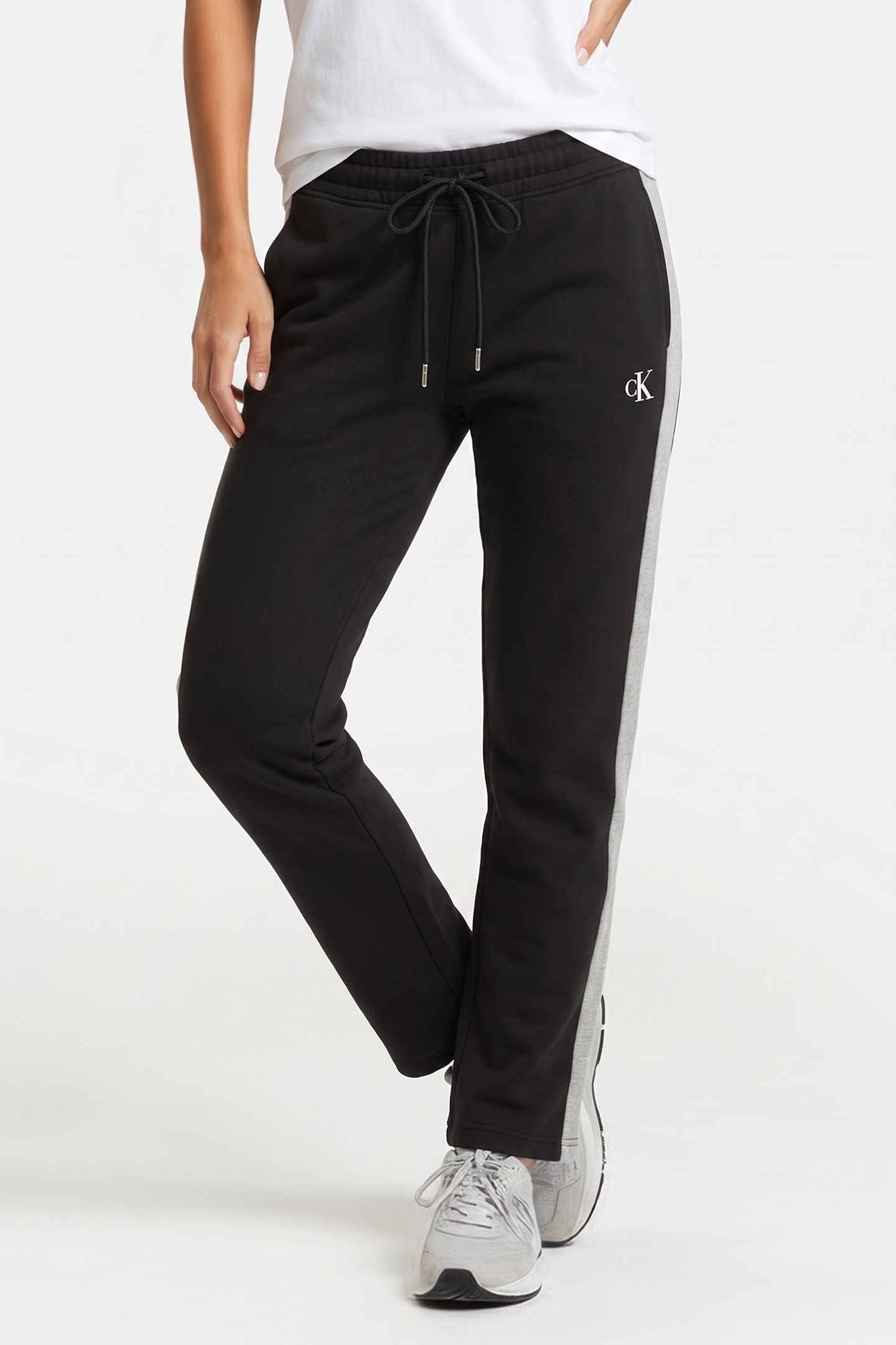 MONOGRAM TERRY COLORBLOCK PANT BLACK 1
