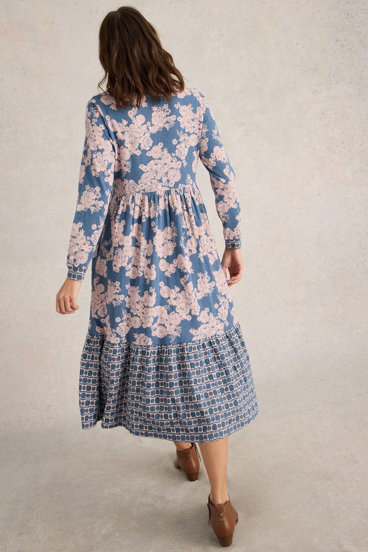 AIMEE JERSEY DRESS BLUE MULTI 2