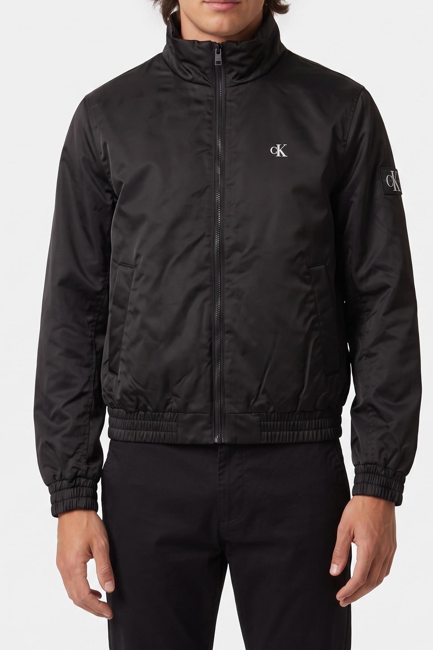 LONG SLEEVE PADDED HARRINGTON BLACK 1