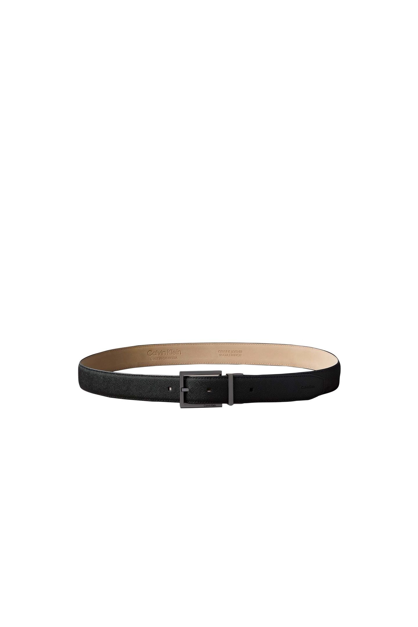 SQUARE BUCKLE TEXTURED BELT BLACK/MATTE GUNMETAL 2