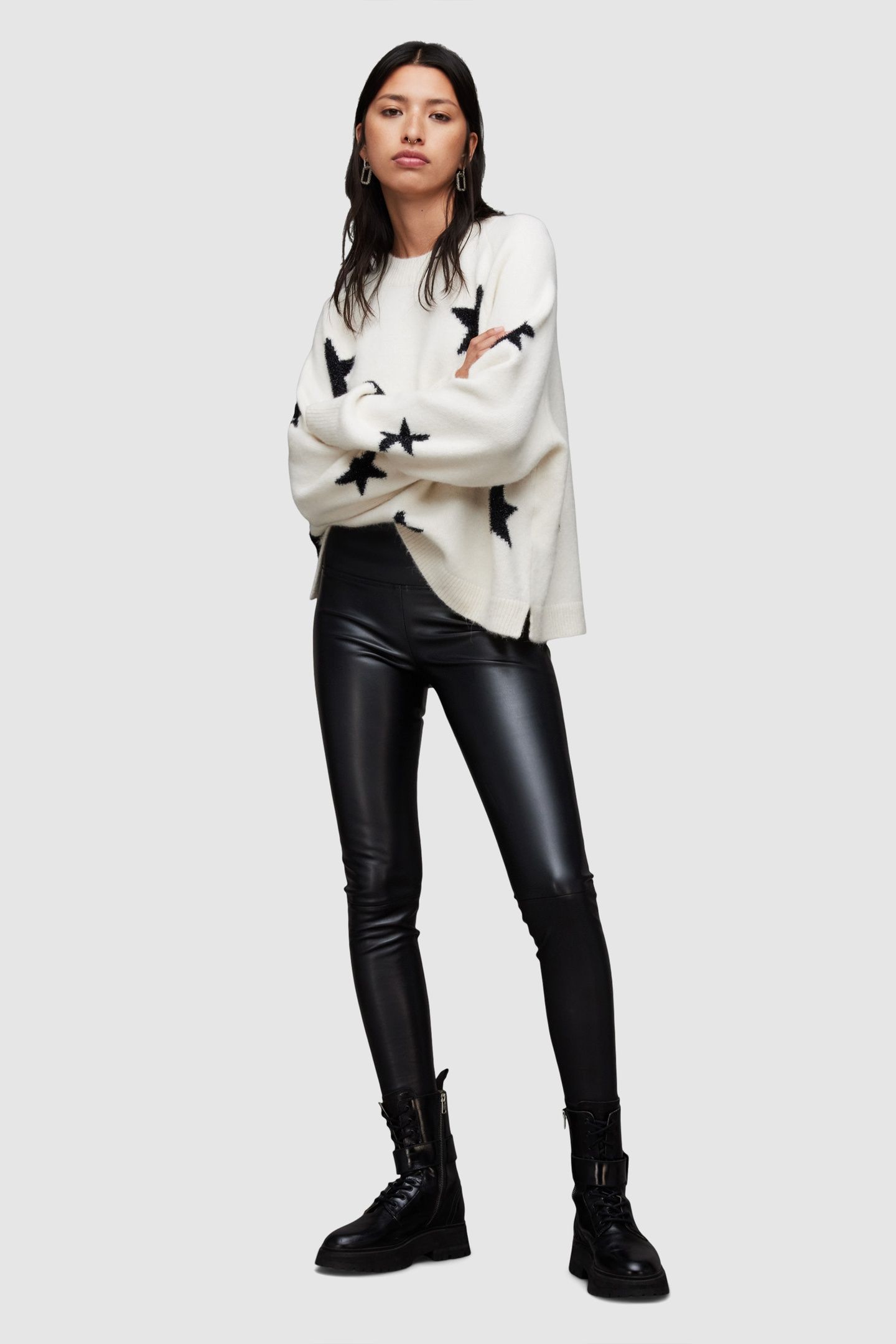CORA LEATHER LEGGING BLACK 1
