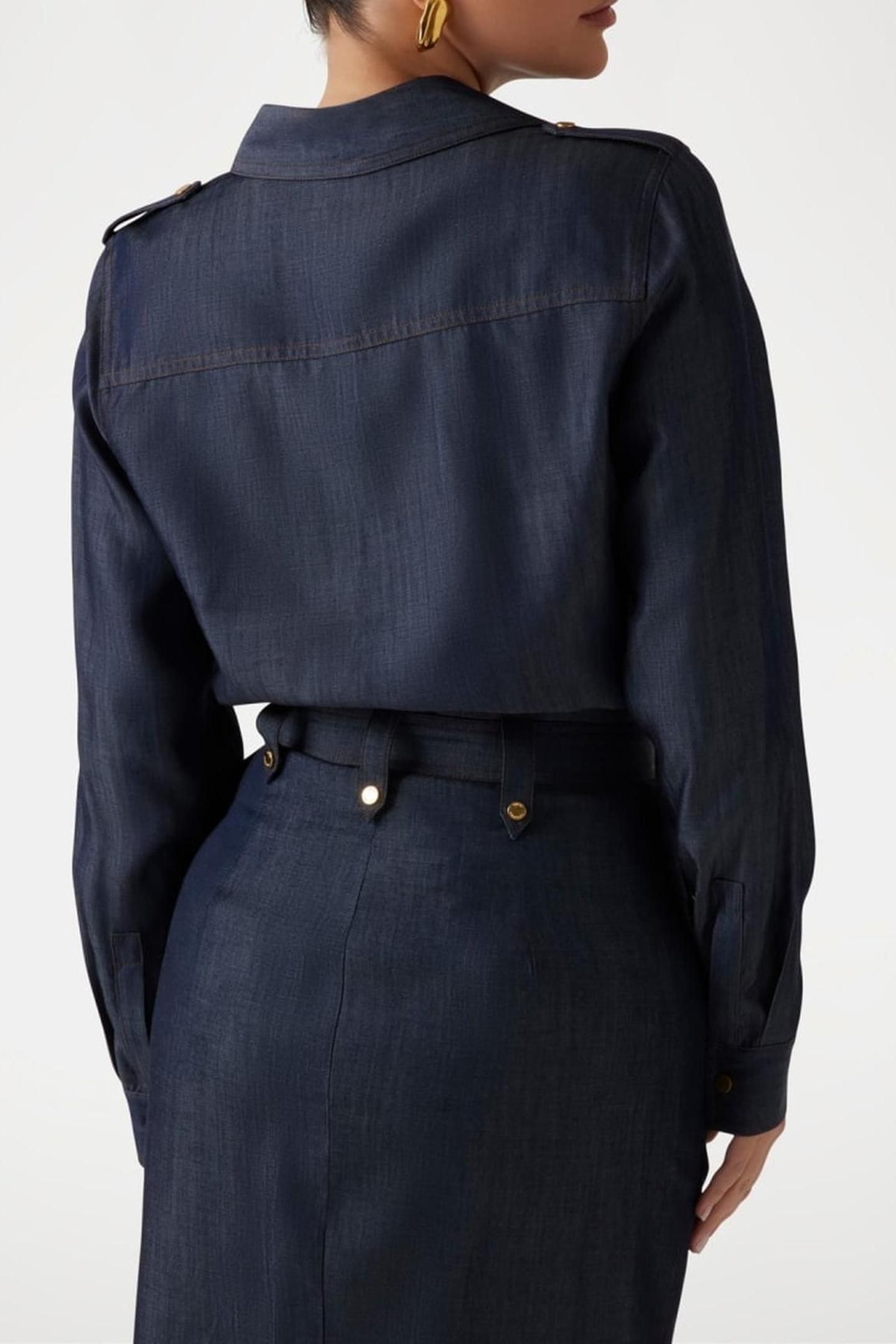 CARLA LS SHIRT DENIM DARK BLUE 3