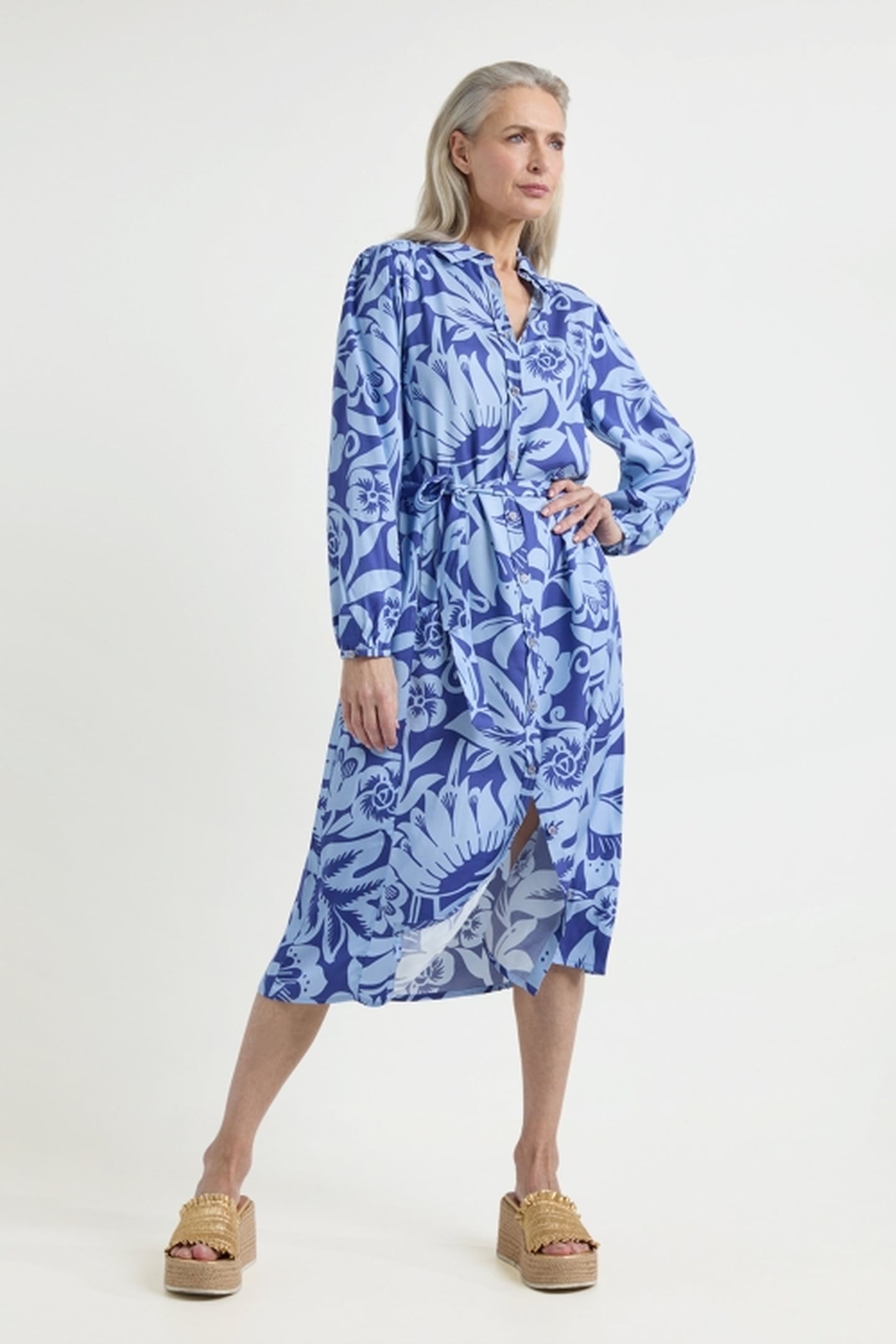 AMIRA DRESS OCEAN BLUE PRINT 1