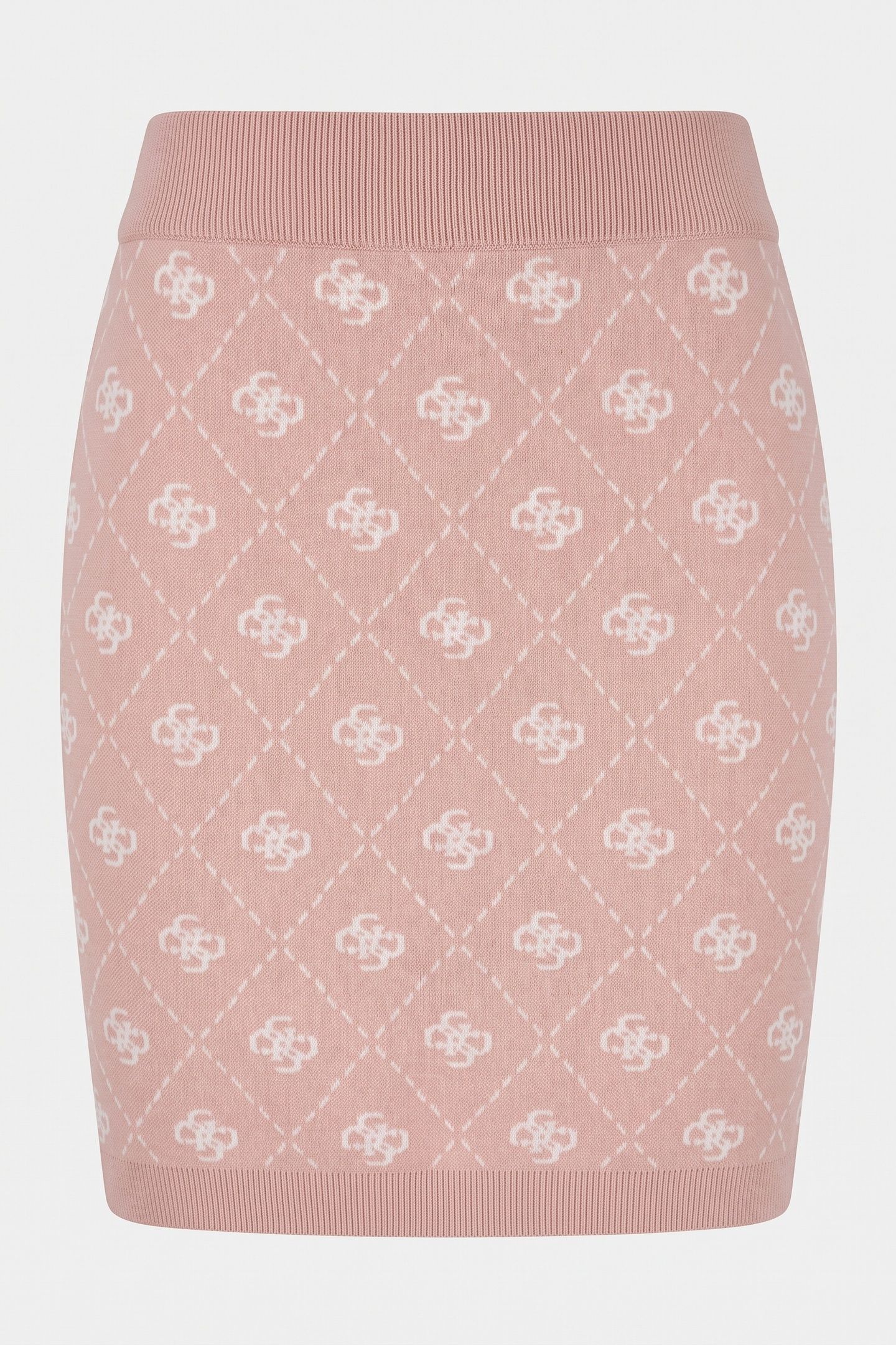 GUESS ECO SARAH 4G SKIRT SWTR MELLOW PINK AND CREA 3