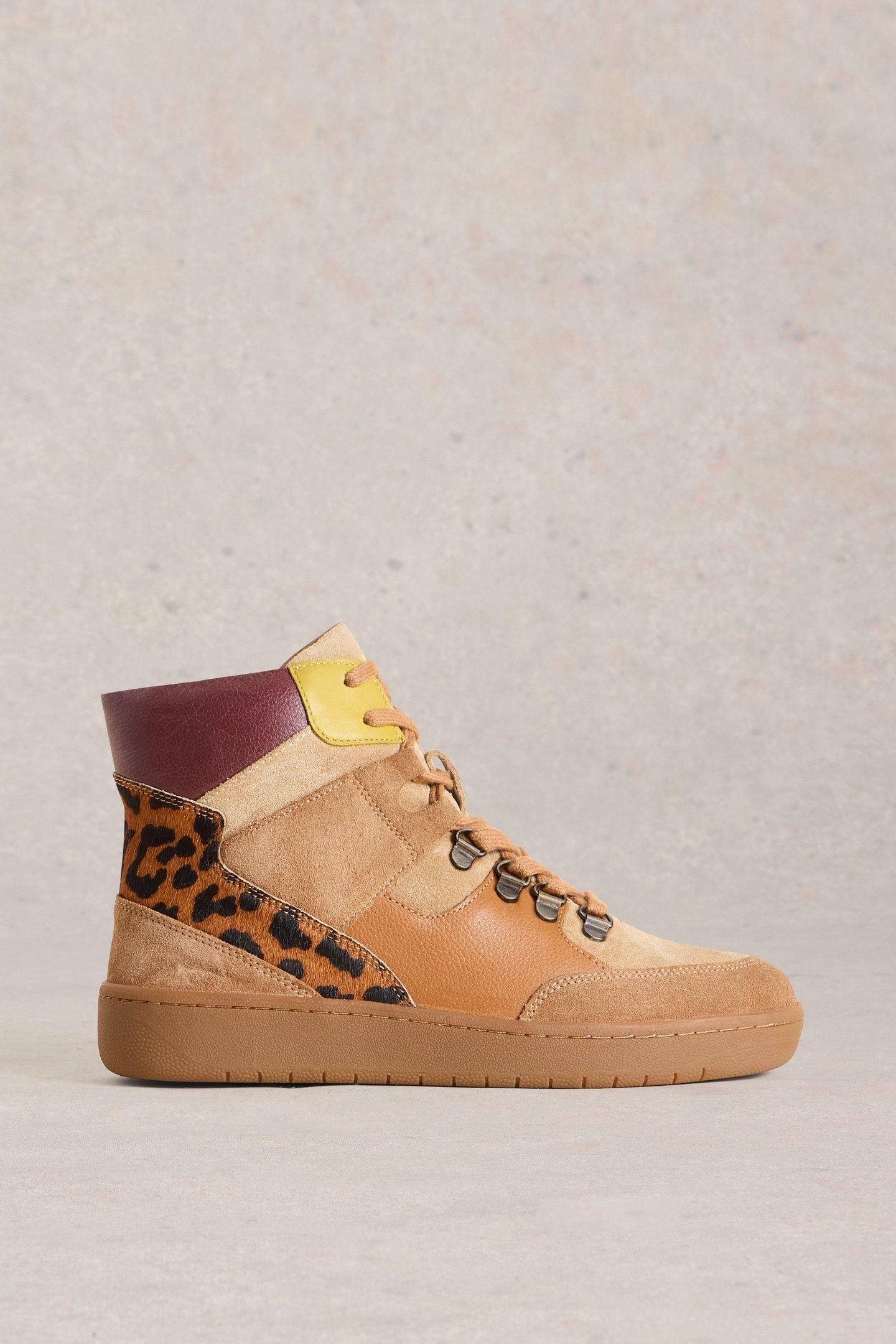 HARRIET MID TOP TRAINER BROWN MULTI 1