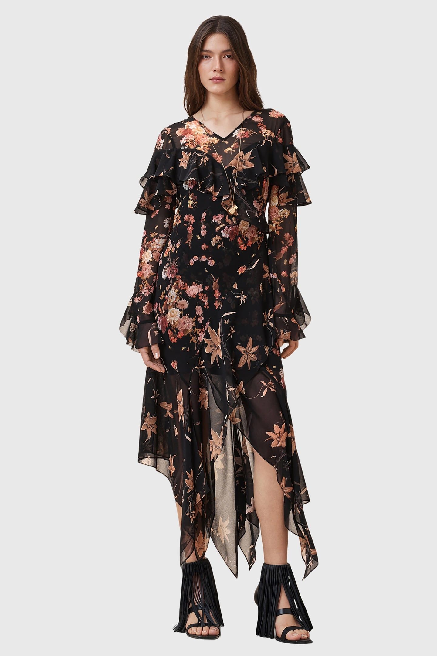 FRESCA DRESS PETRA SEPIA BROWN 2