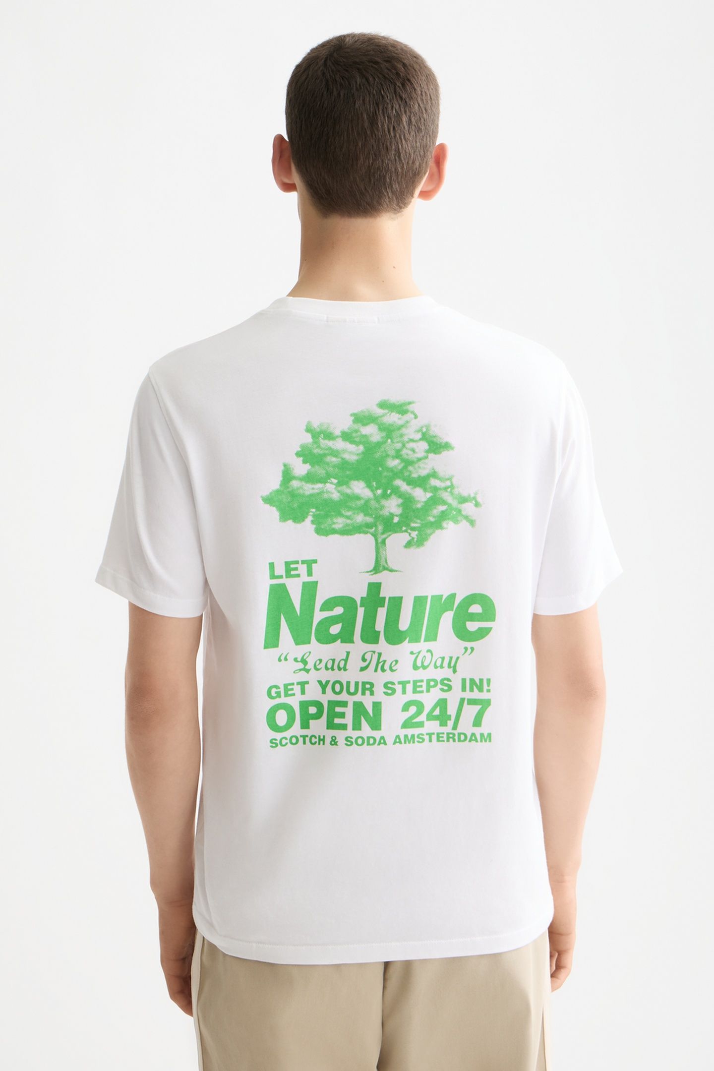 REGULAR FIT FRONT + BACK AW T-SHIRT BRIGHT WHITE 3