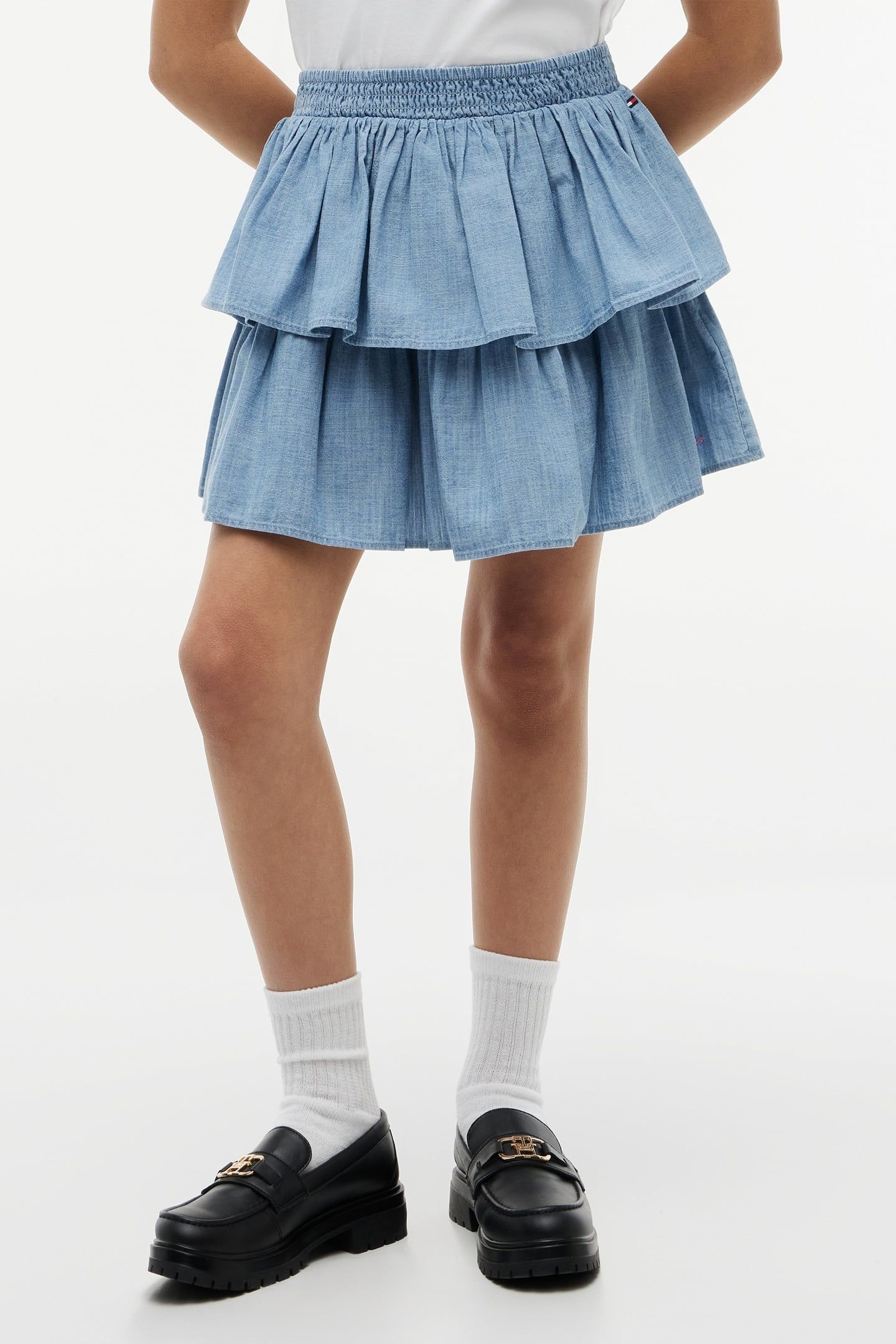 GIRLS CHAMBRAY RARA SKIRT DENIM COLOR 2