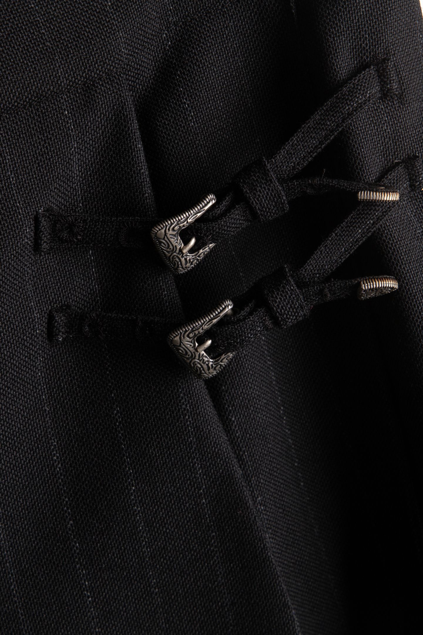 WESTERN PLEATED SKIRT WITH BOLTS BLACK 4