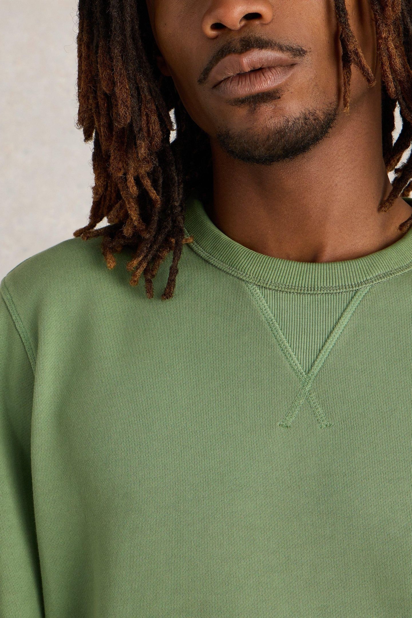CREW NECK SWEAT MID GREEN 5
