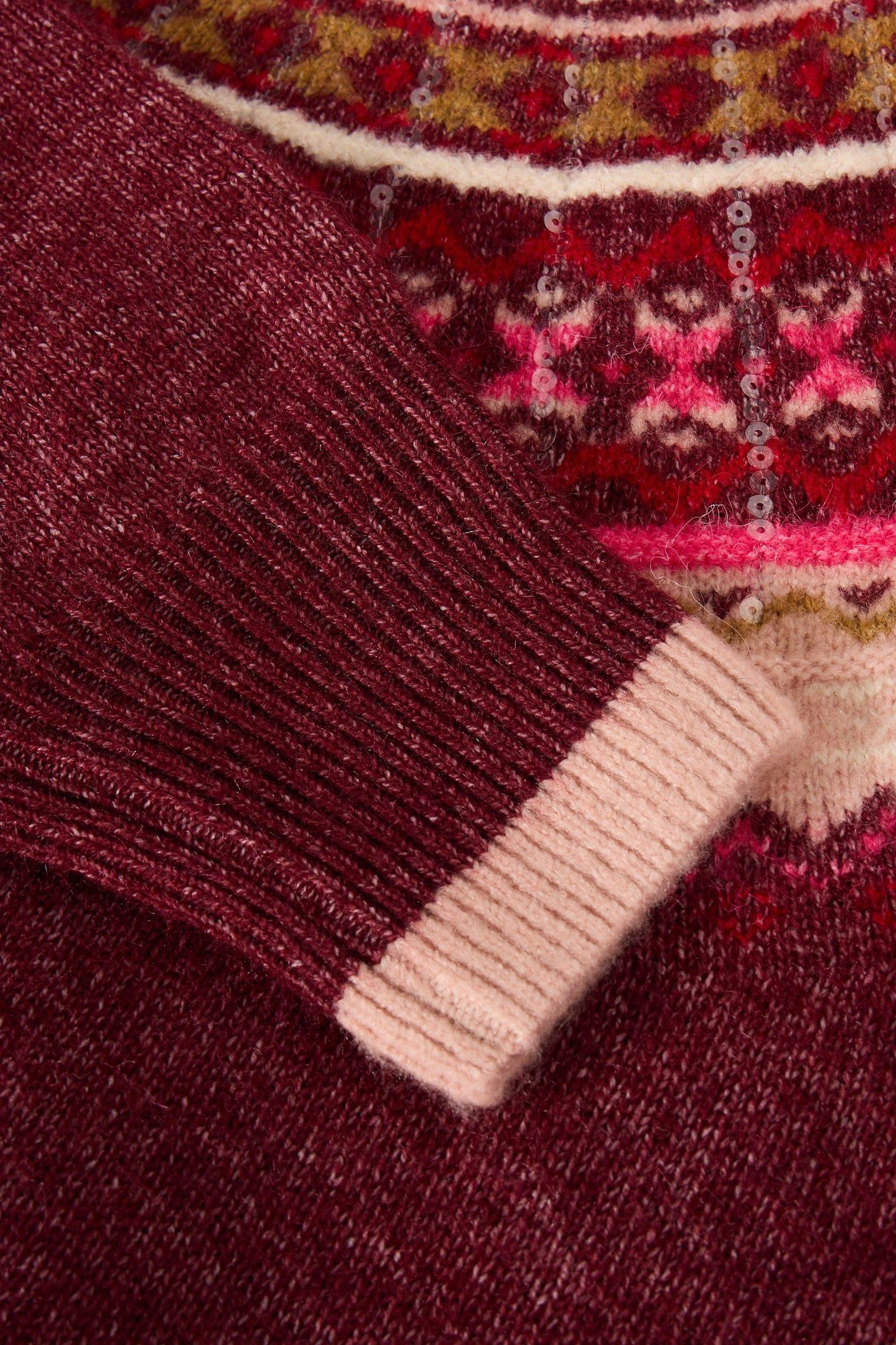 FROSTED FAIRISLE JUMPER PLUM MULTI 5