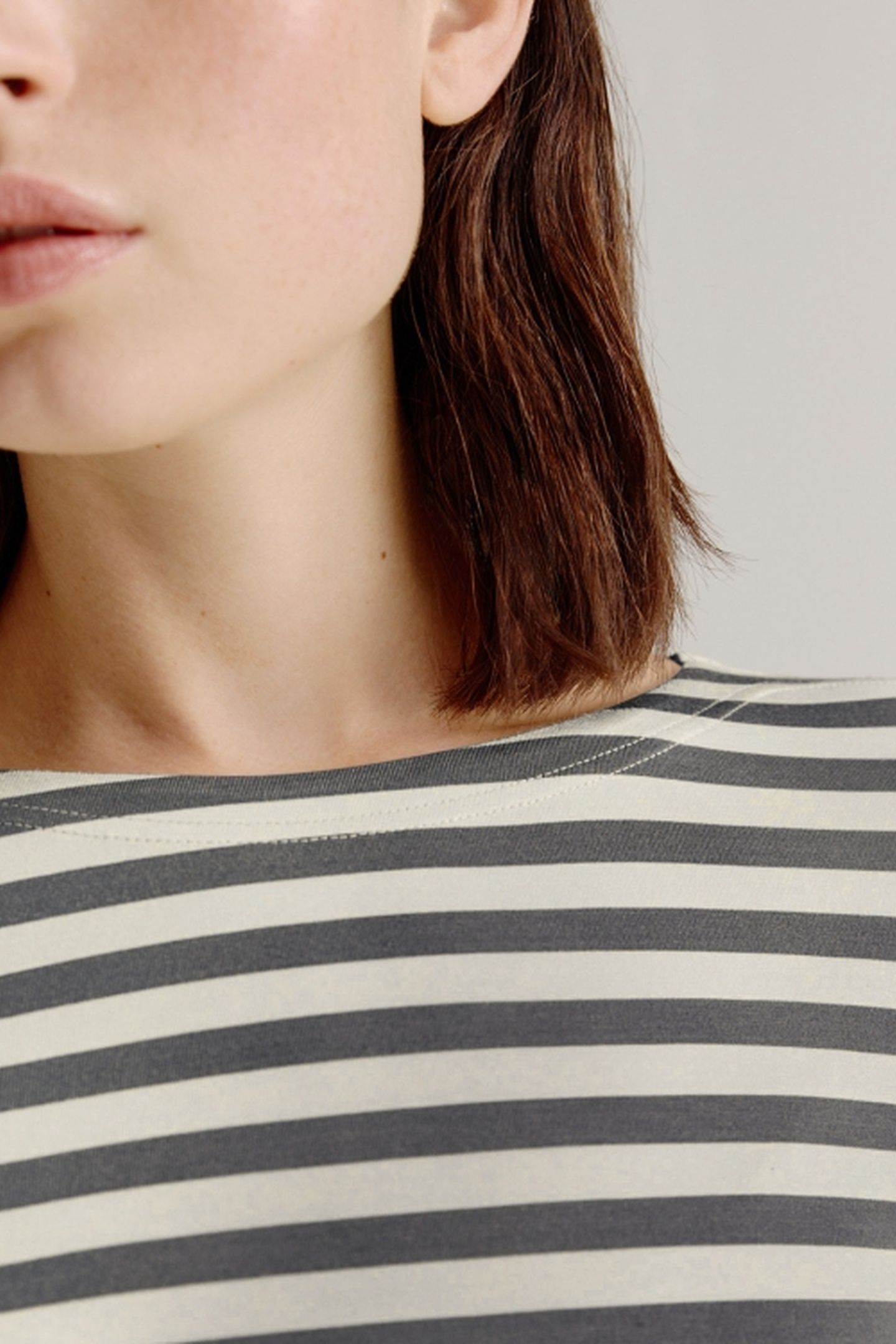 ALINE T-SHIRT STRIPE STEEL GREY 4