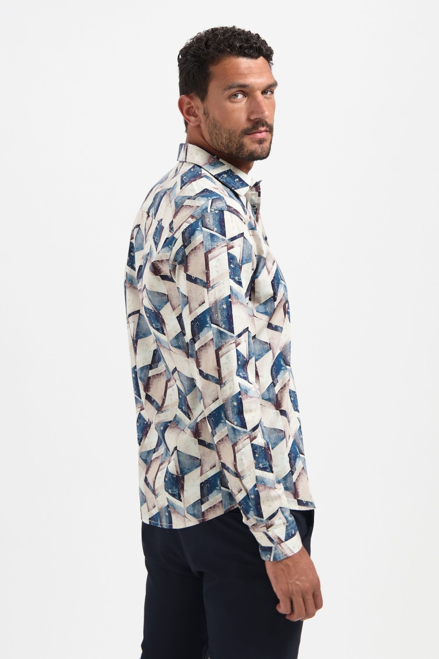 SHIRT STRETCH ALLOVER PRINTED NIGHT 4