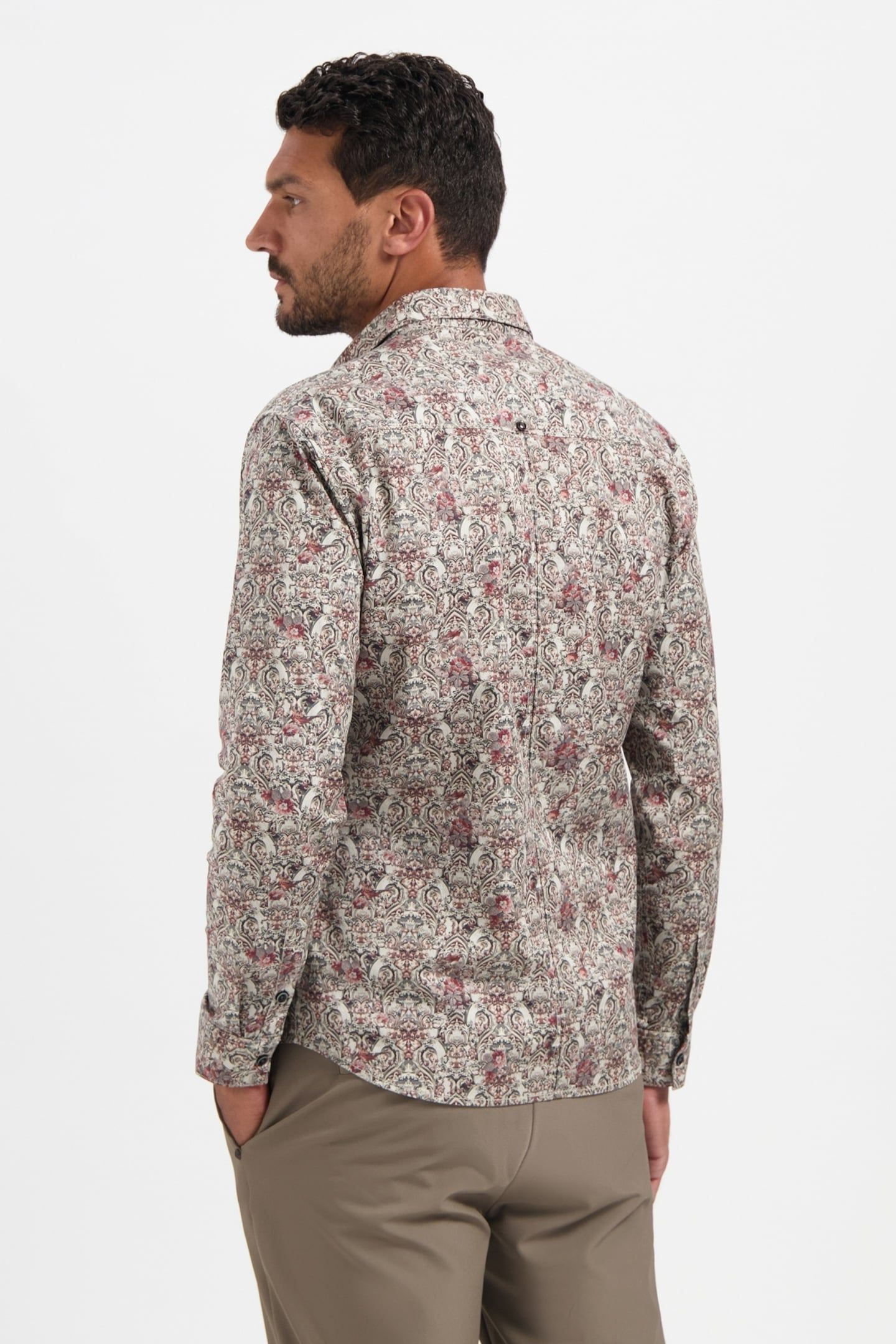 SHIRT STRETCH ALLOVER PRINTED DARK GREY 4