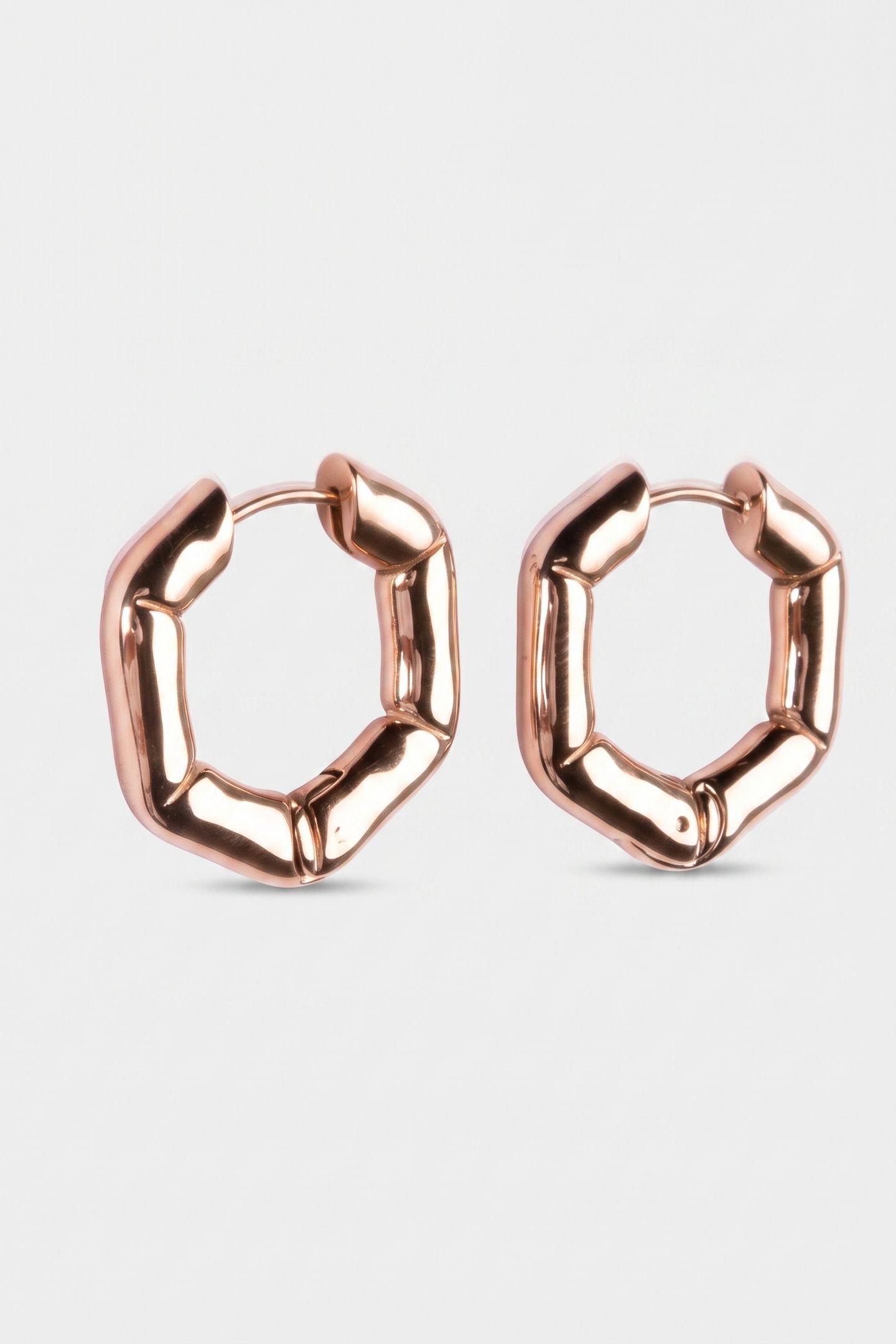 HEXAGON OHRRINGE ROSEGOLD 4