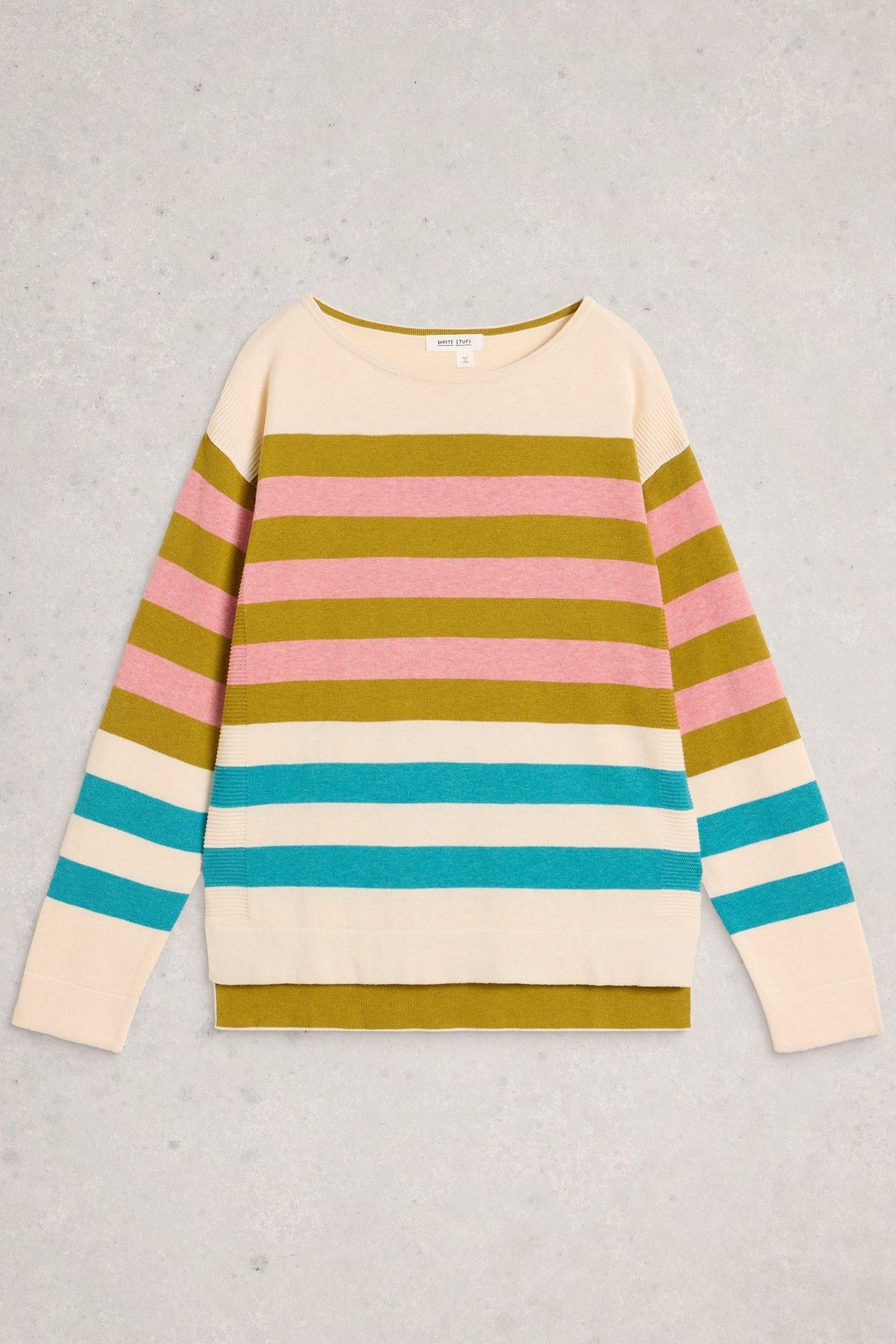 OPHIA STRIPE JUMPER IVORY MULTI 1