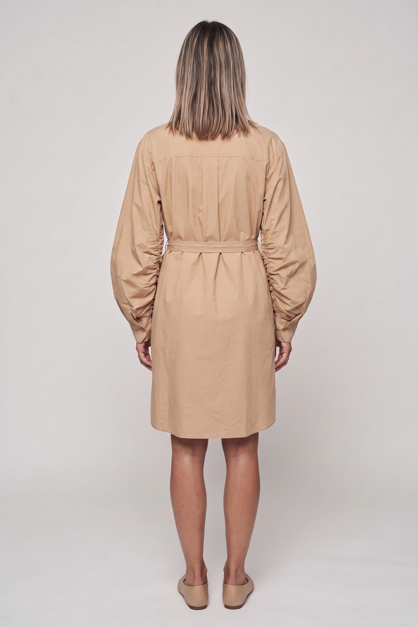 GIDRO COTTON DRESS BEIGE 2