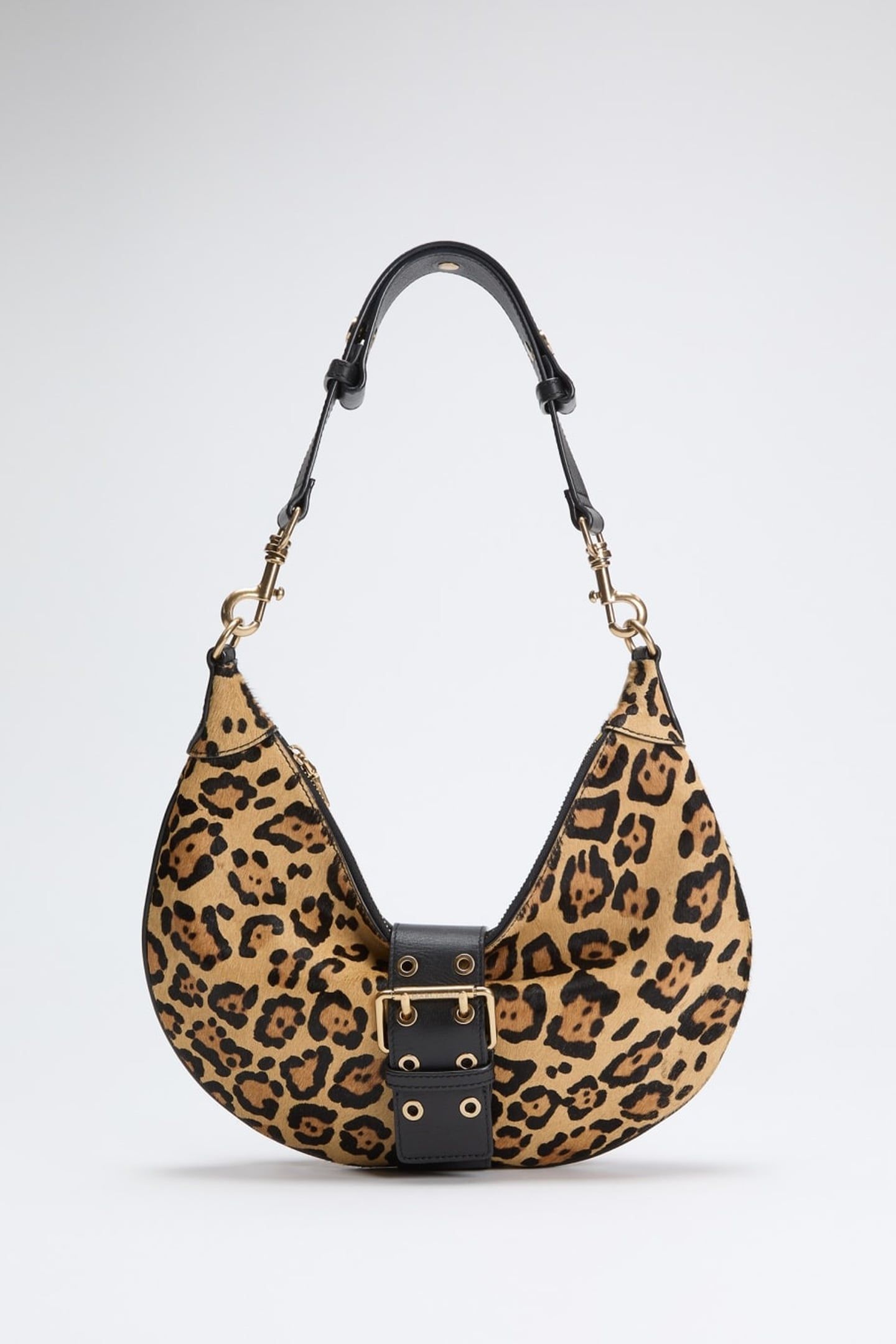 HALFMOON BAG PONY LEOPARD FUR 1