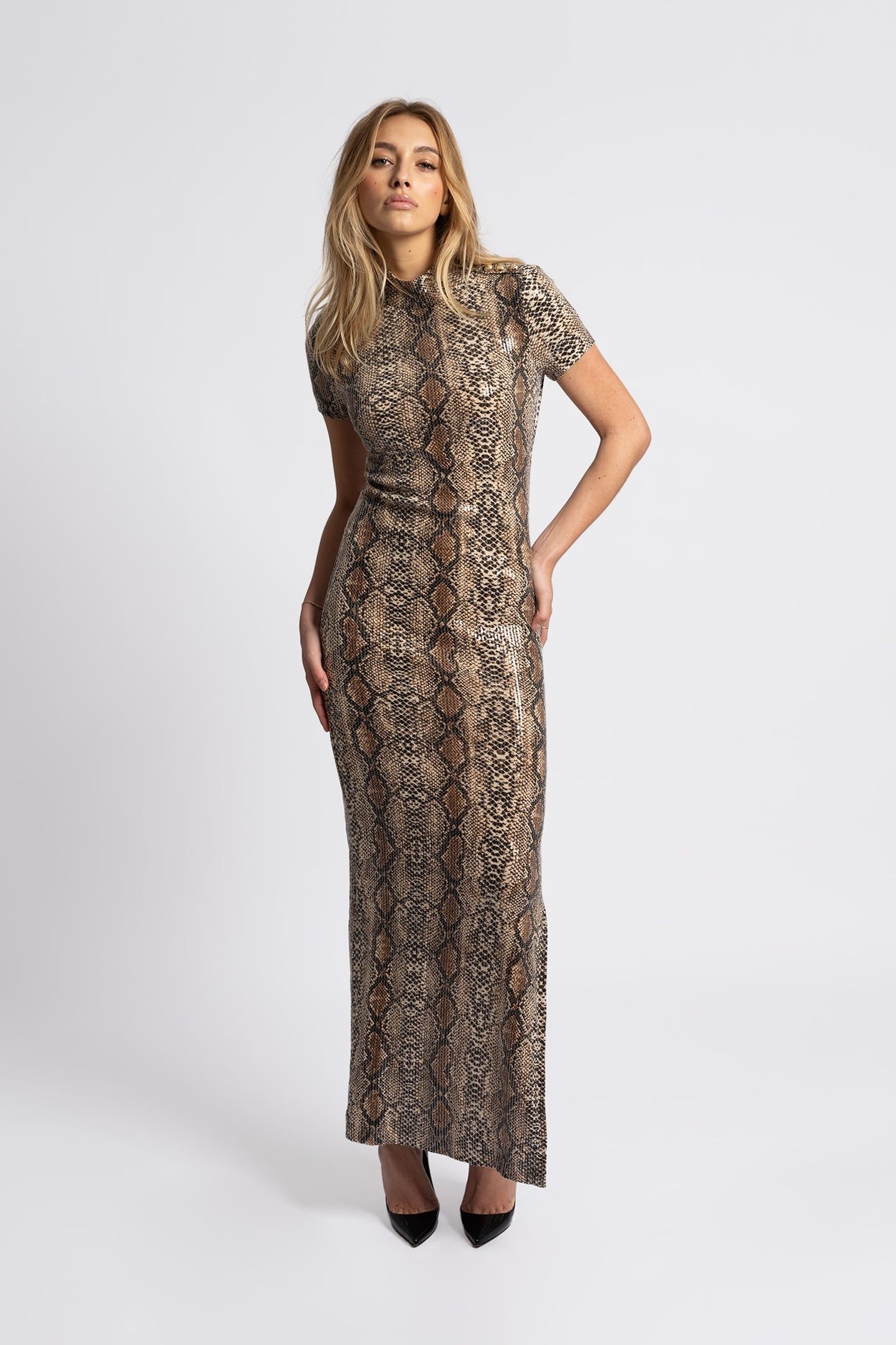 LIVORNO MAXI DRESS HAZELNUT 1