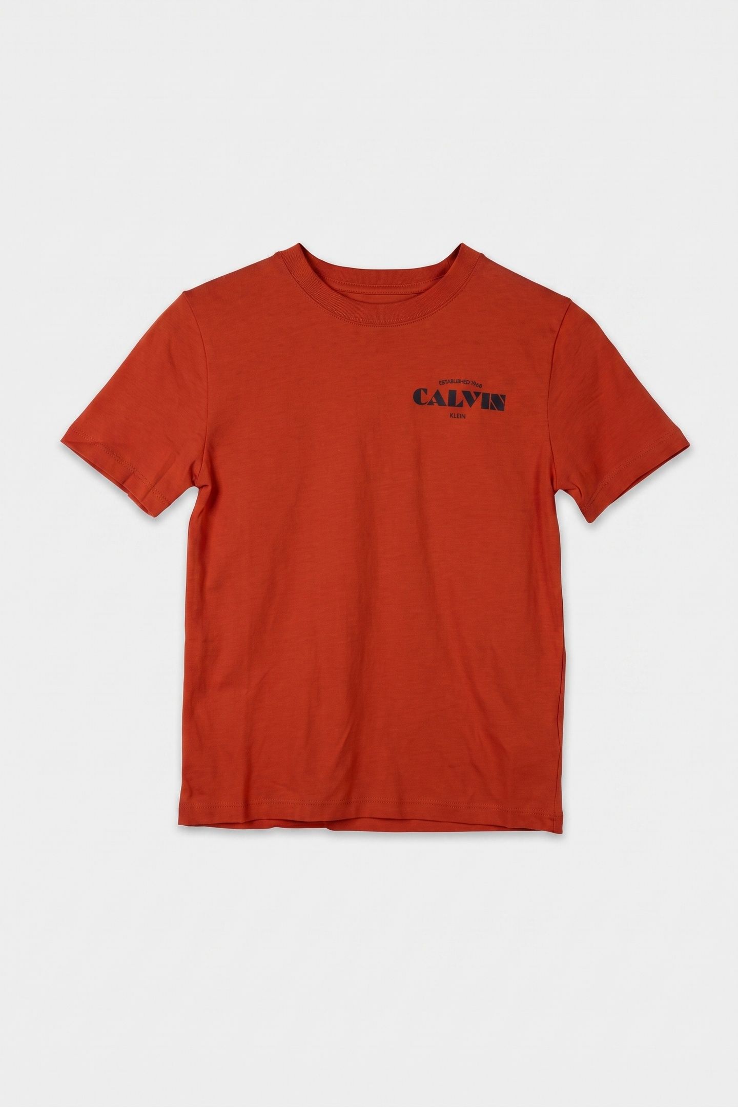 BOYS CALVIN SMALL CHEST LOGO TEE ORANGE BALLOON 2
