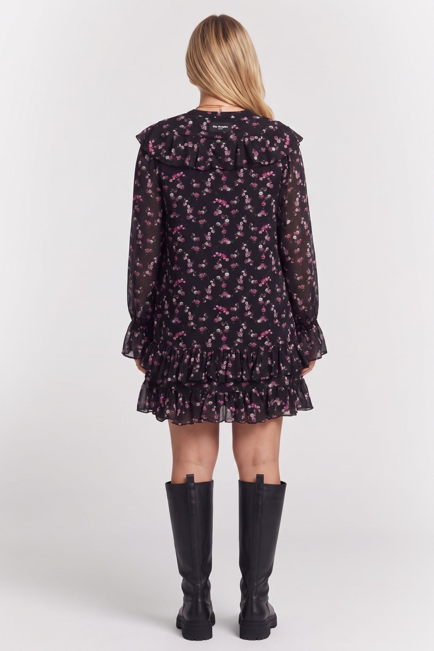 SHORT DRESS WITH LONG SLEEVES BLACK 2