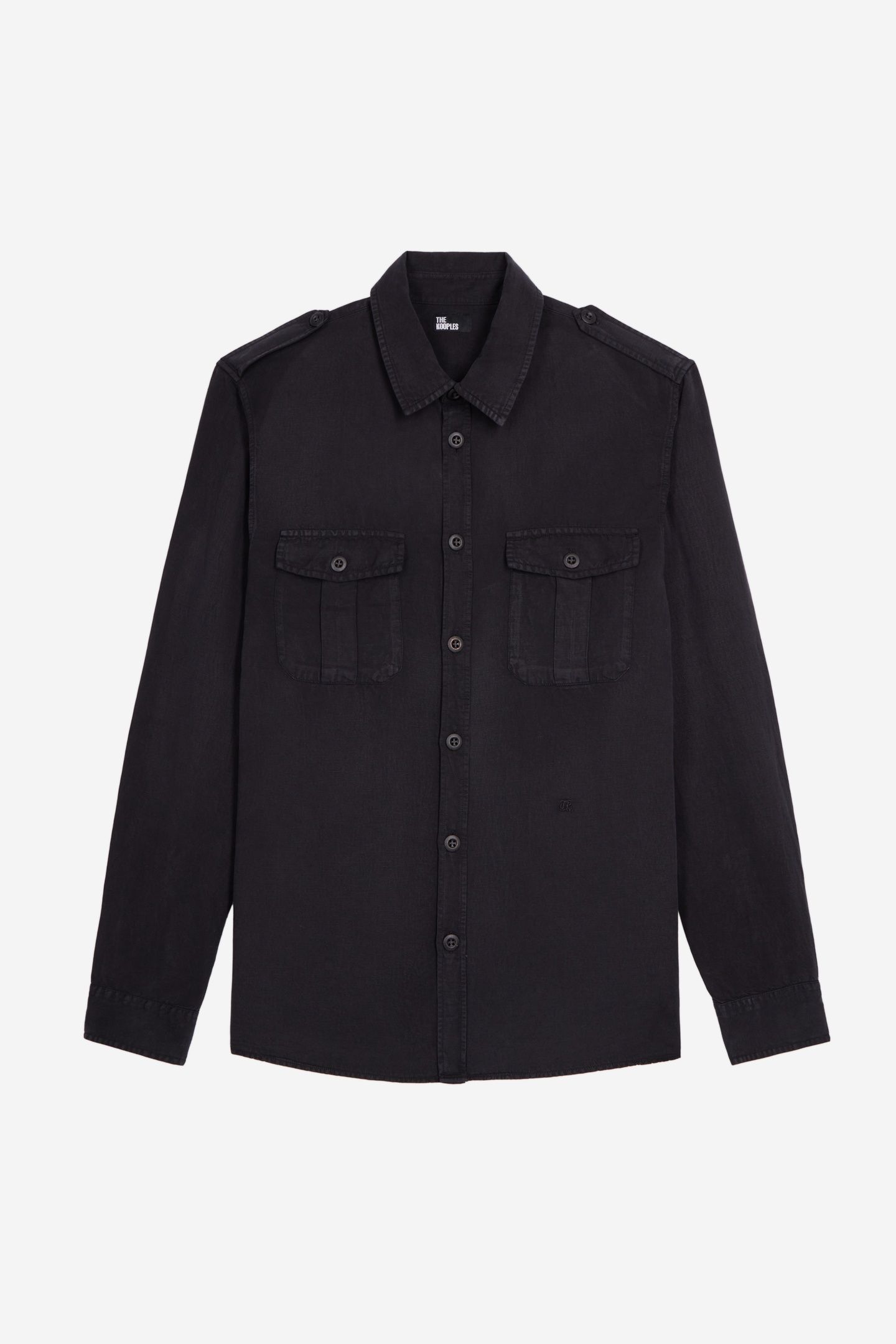 MILITARY SHIRT WITH PATCH POCKETS BLACK 5