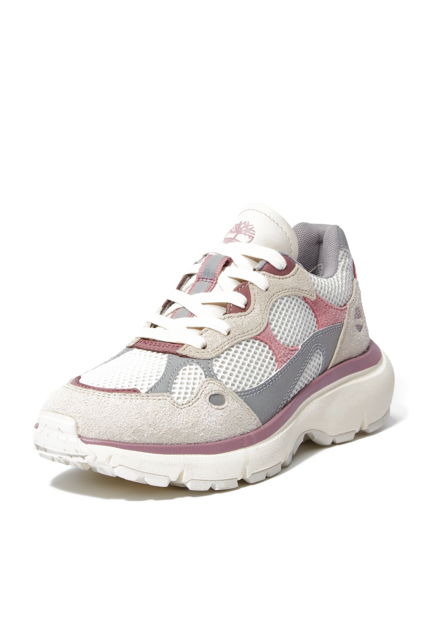 HAZEL LANE LOW LACE UP SNEAKER NATURAL MESH W MD PINK 3