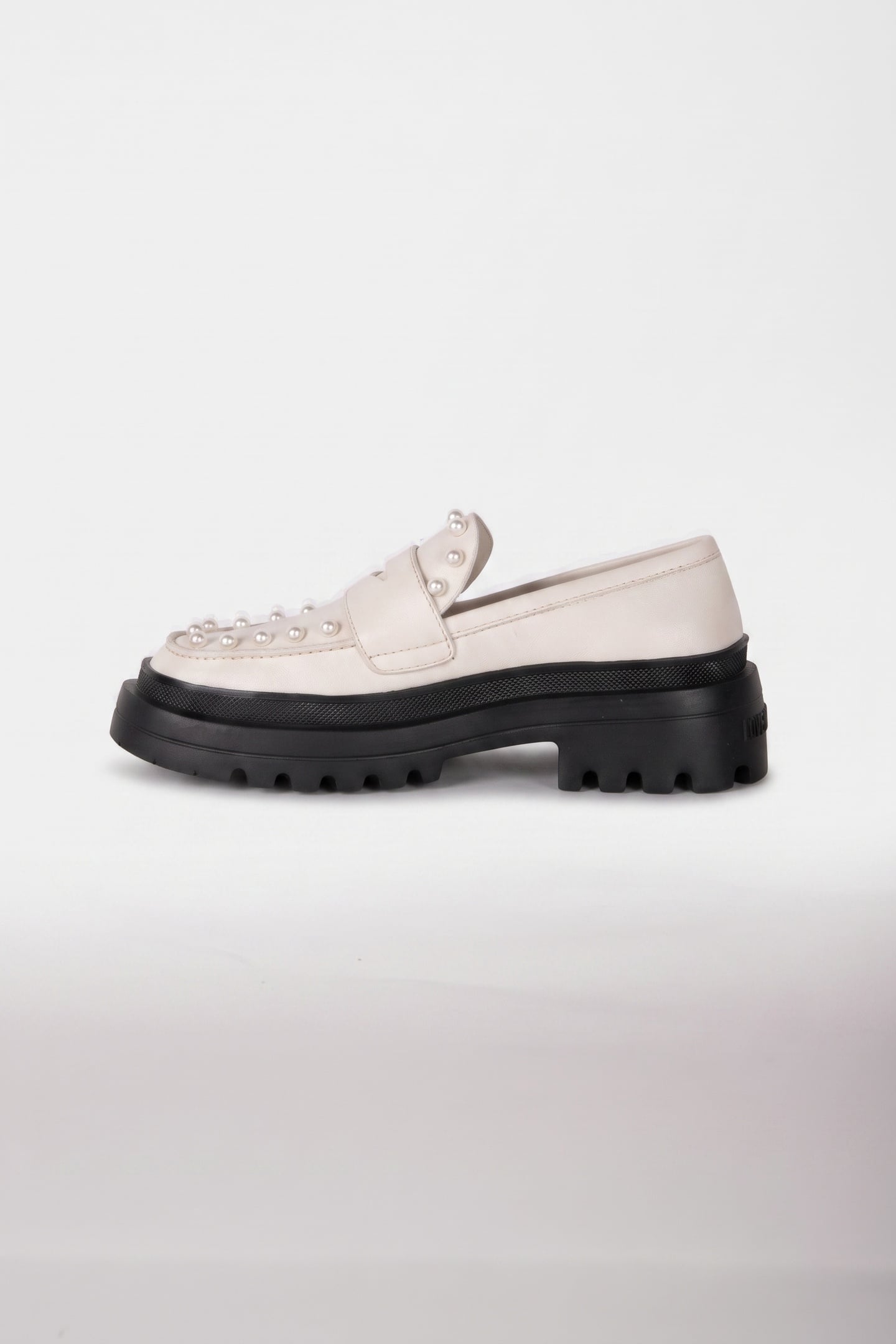 HER LOVE CALFSKIN LOAFERS WHITE 3
