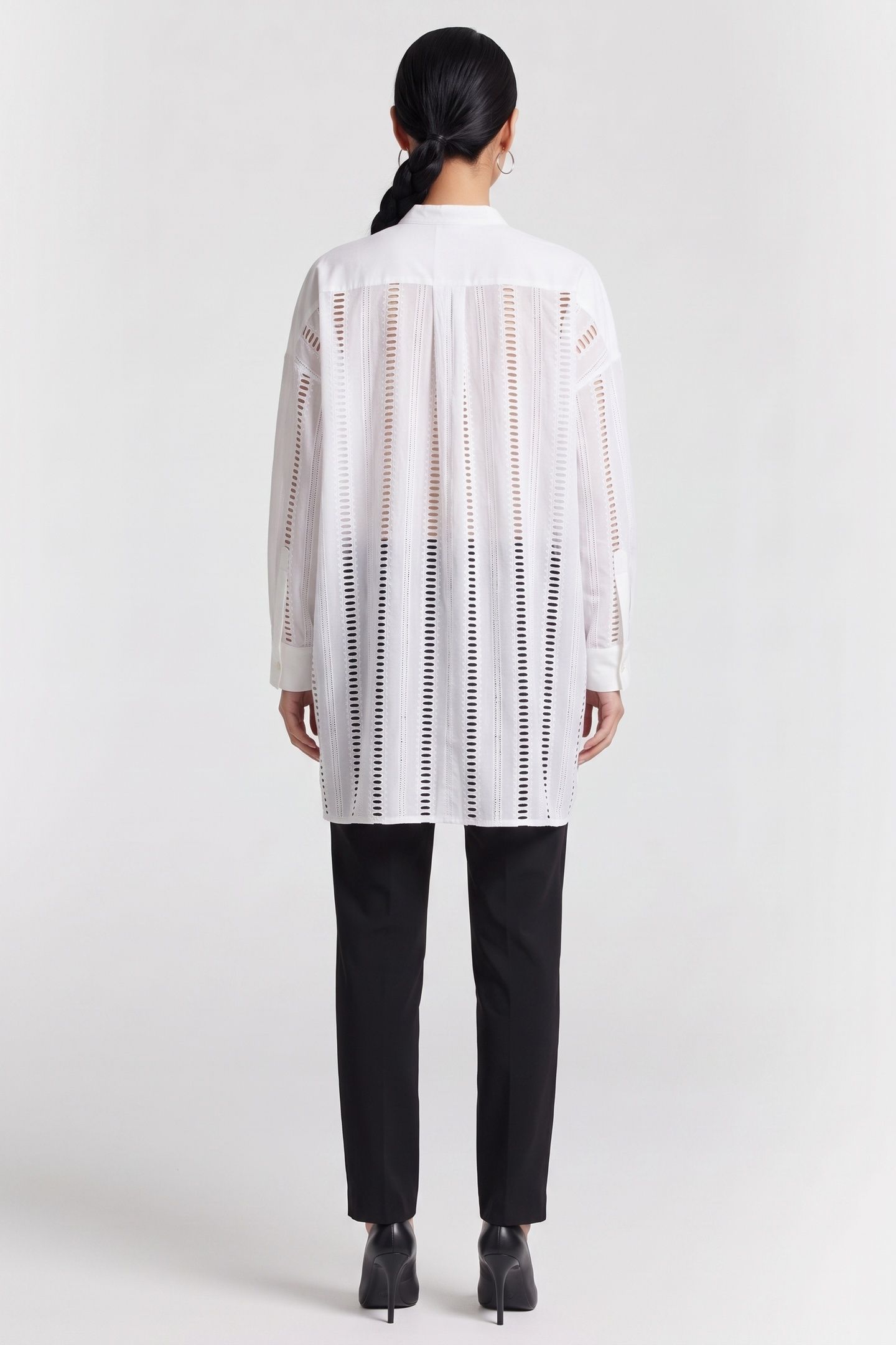 HAGA BRODERIE SHIRT WHITE 2