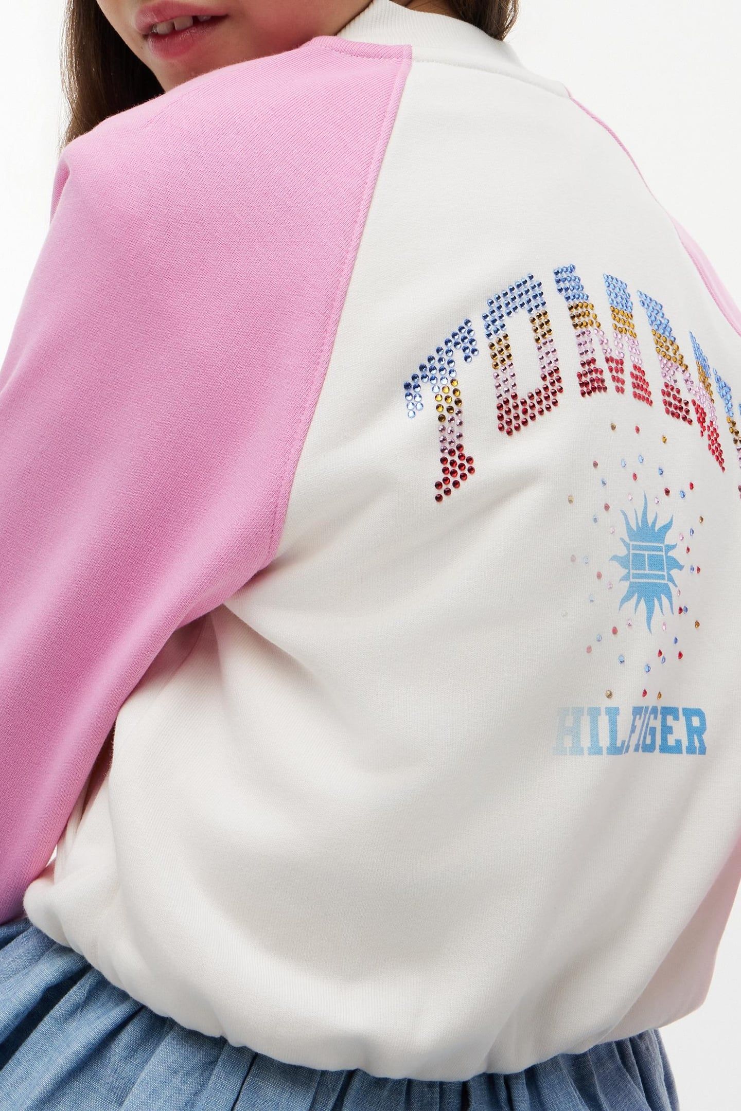GIRLS HILFIGER RHINESTONE ANCIENT WHITE/PINK 5