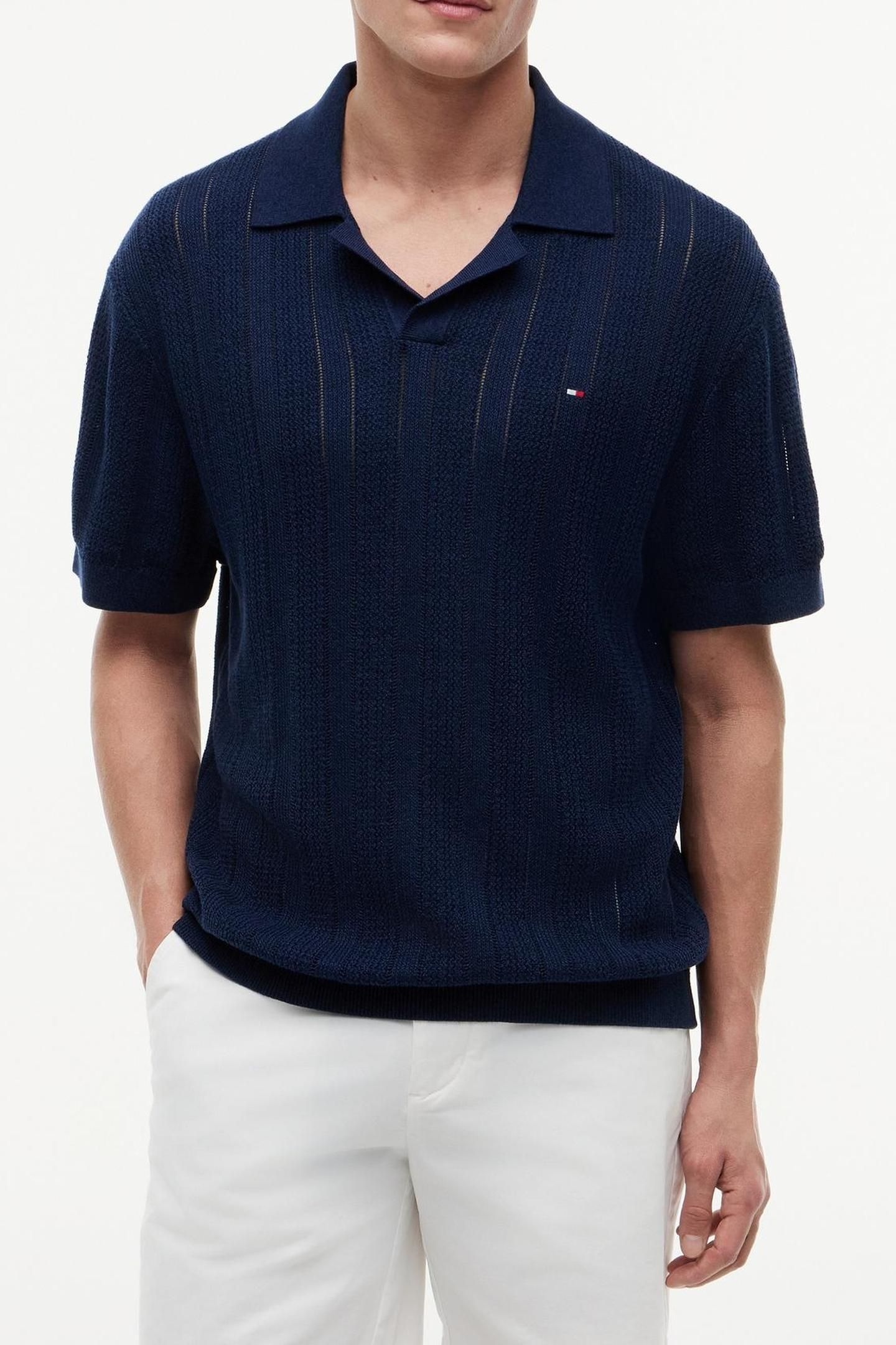 POINTELLE STRUCTURE CARBON NAVY HEATHER 1