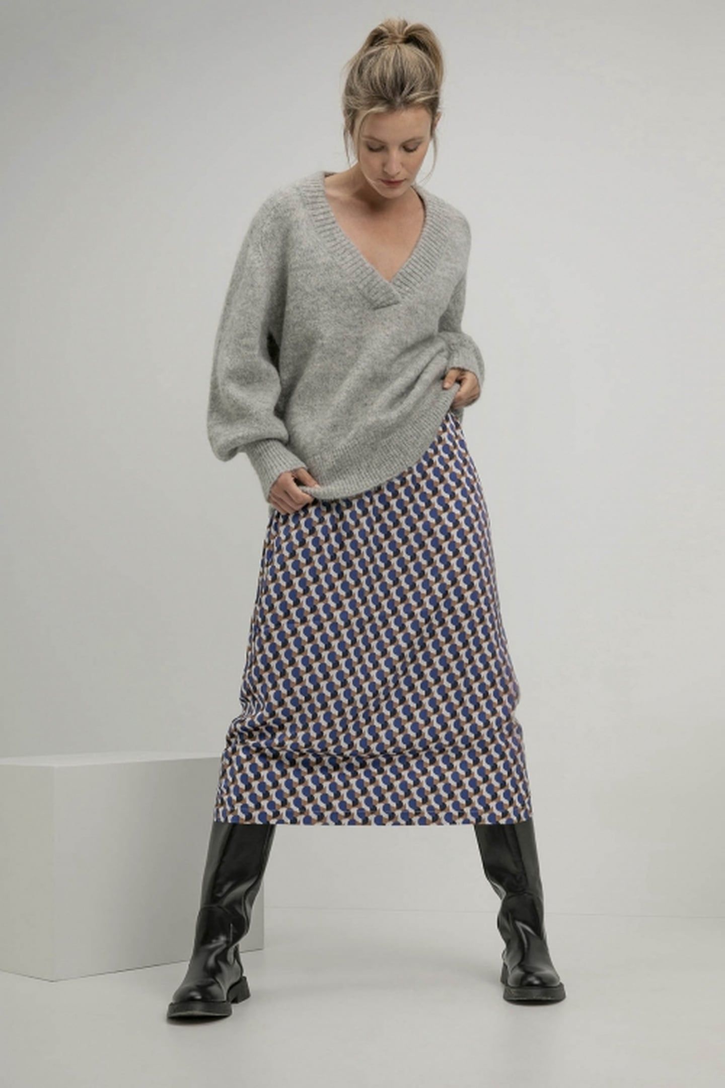 SIA SKIRT ROYAL BLUE PRINT 1