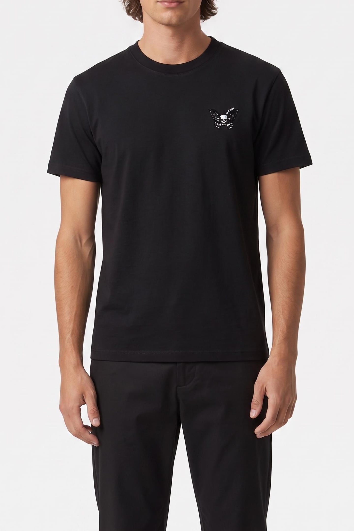 SHORT-SLEEVED T-SHIRT WITH FLOCK BLACK 1
